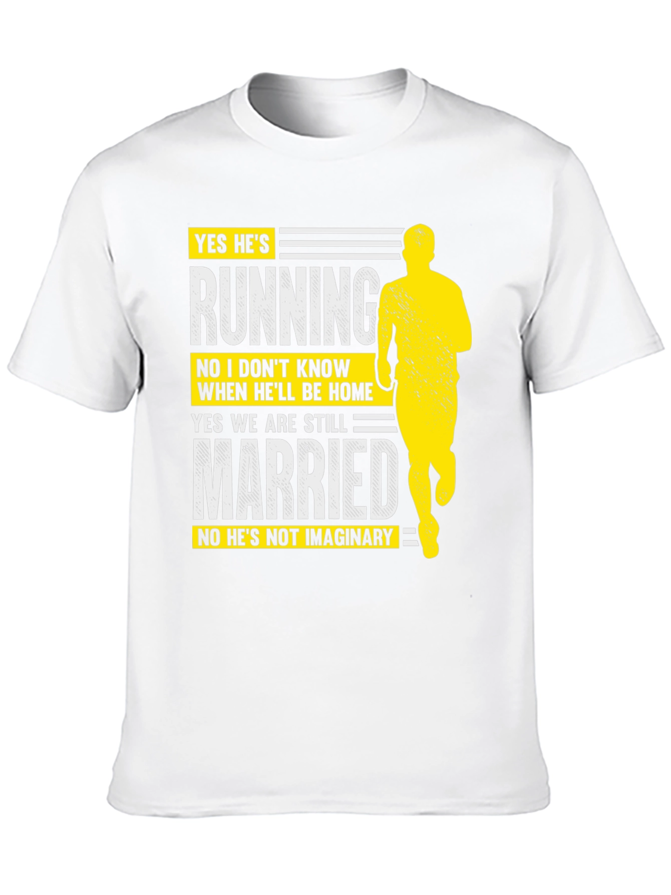 Funny Running Husband Graphic T-Shirt