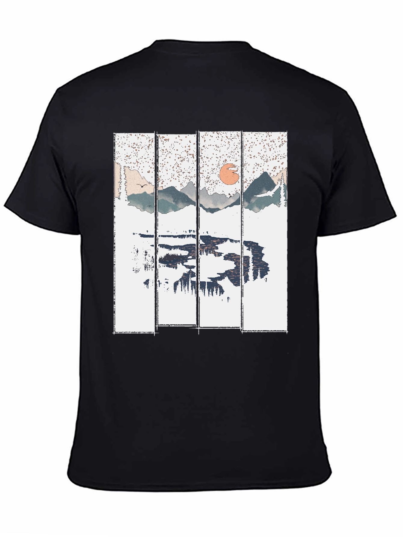 Nature Reflection Graphic Tee - Black