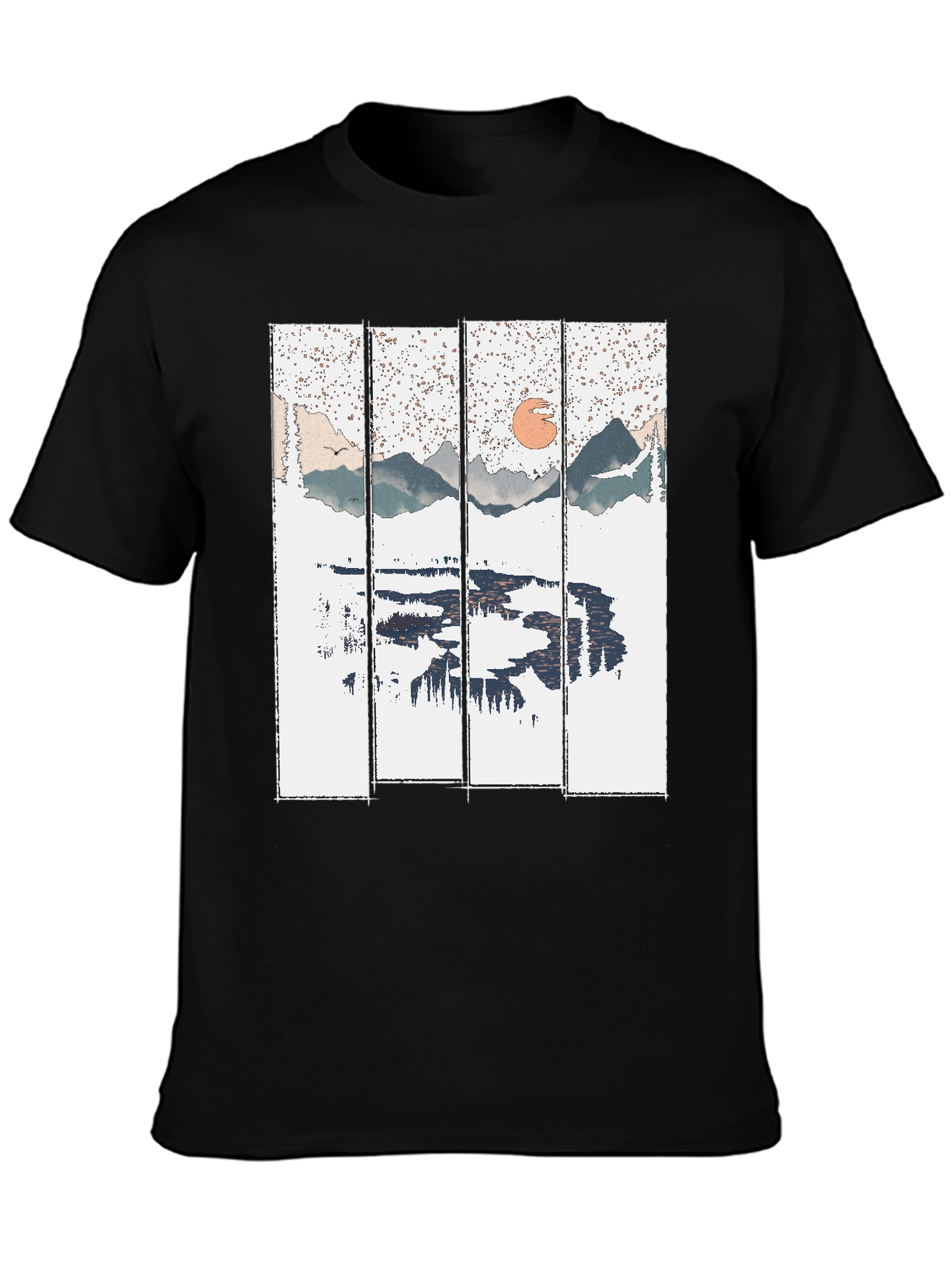 Nature Reflection Graphic Tee - Black