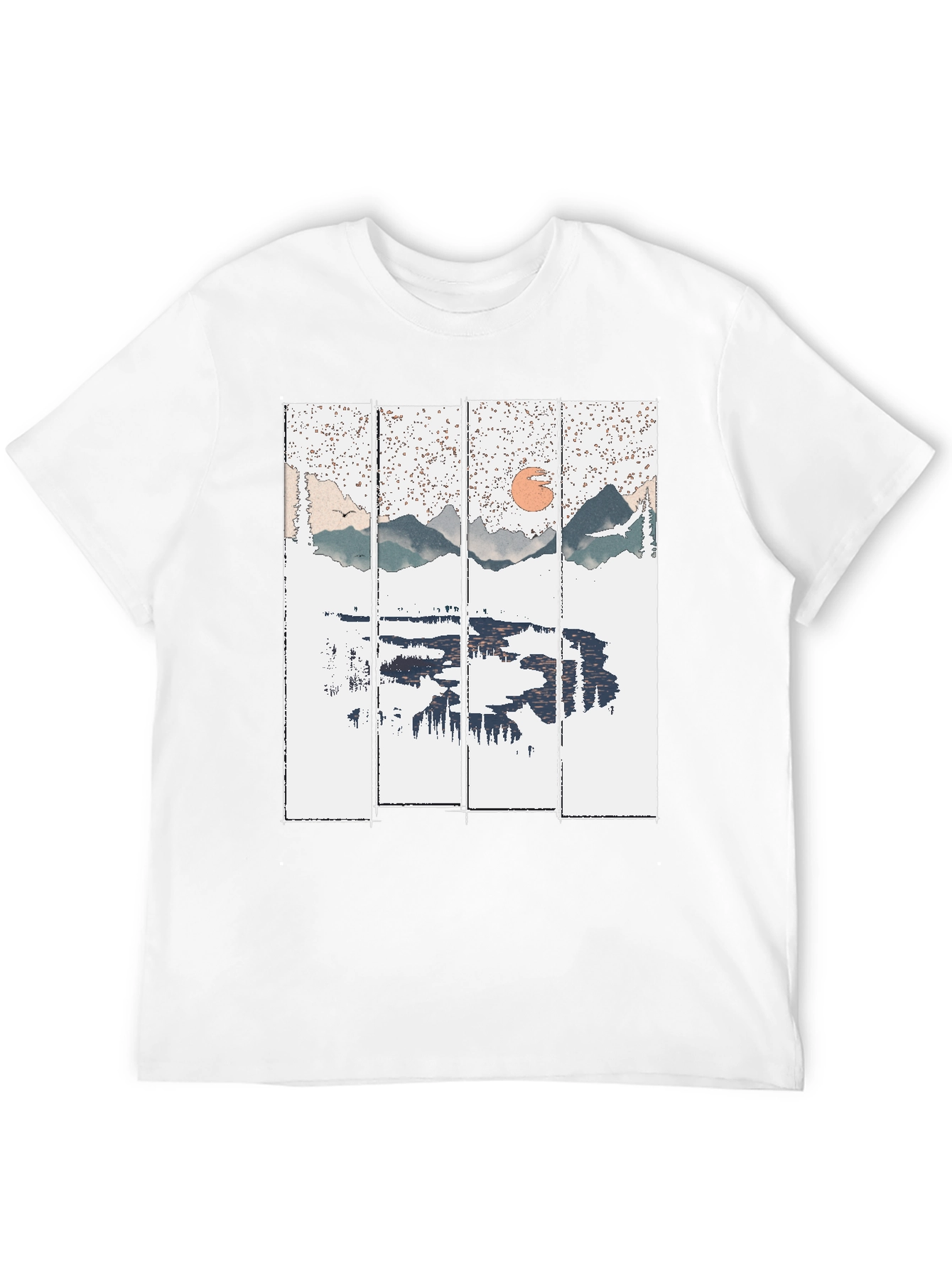 Nature Reflection Graphic Tee - Black