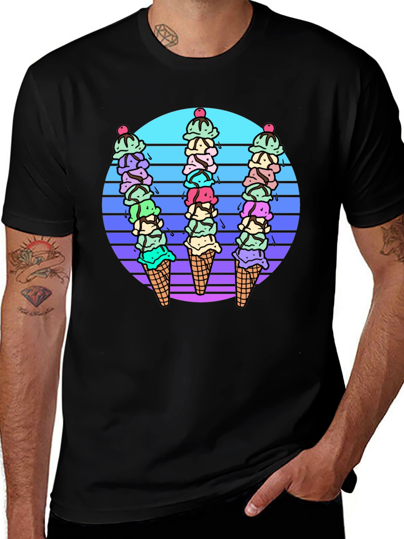 Retro Ice Cream Cone Graphic Tee