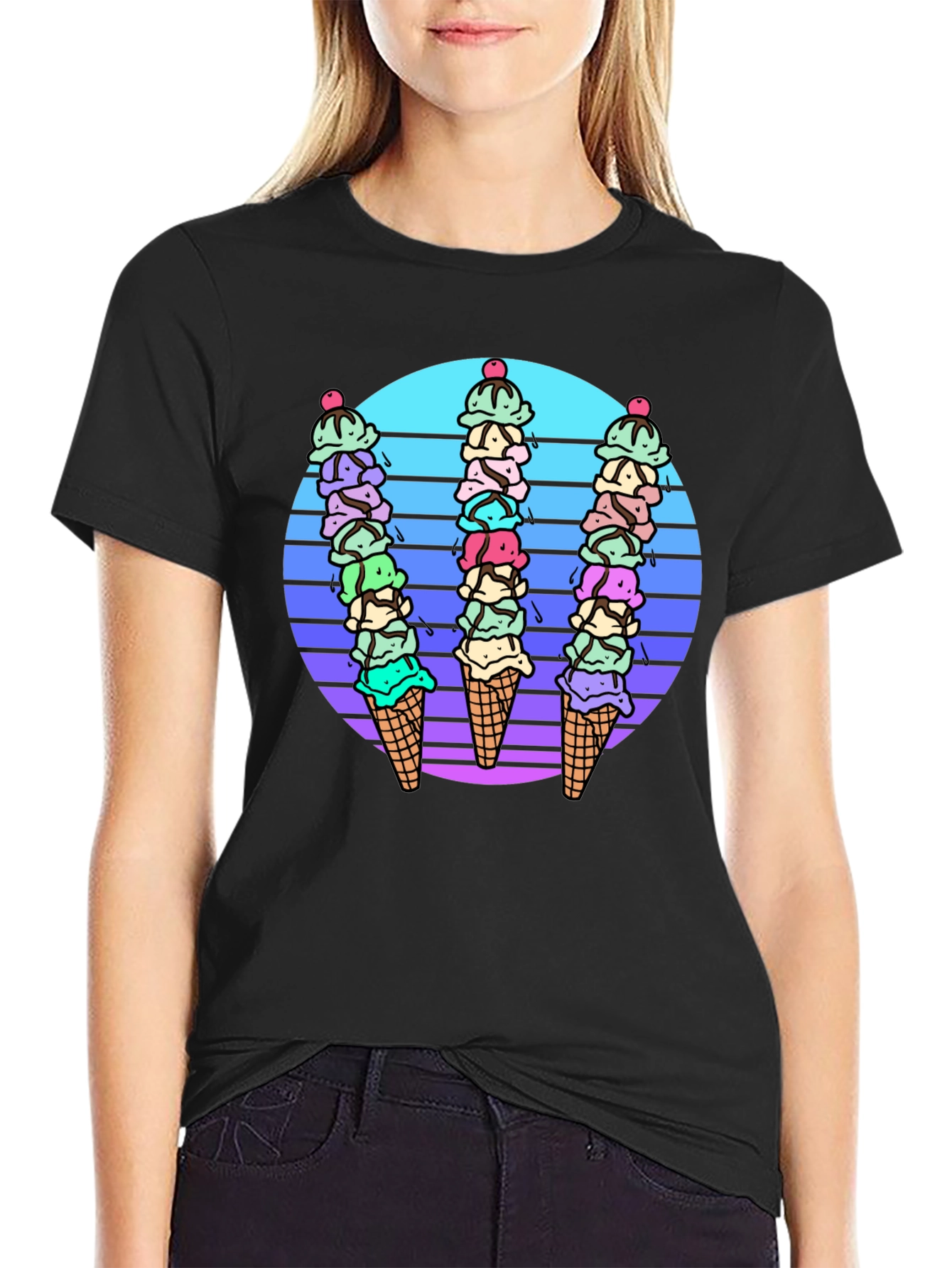 Retro Ice Cream Cone Graphic Tee