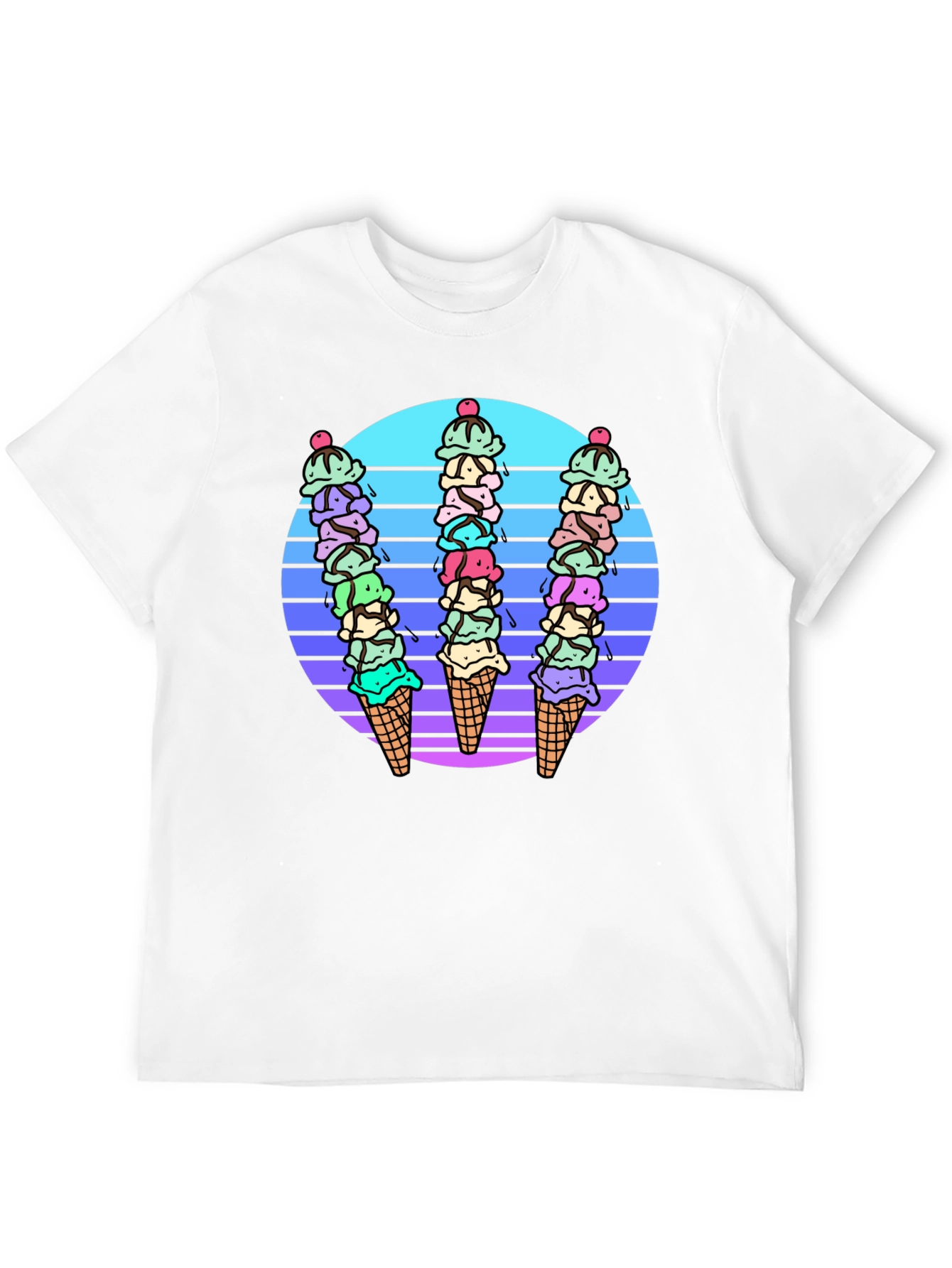 Retro Ice Cream Cone Graphic Tee