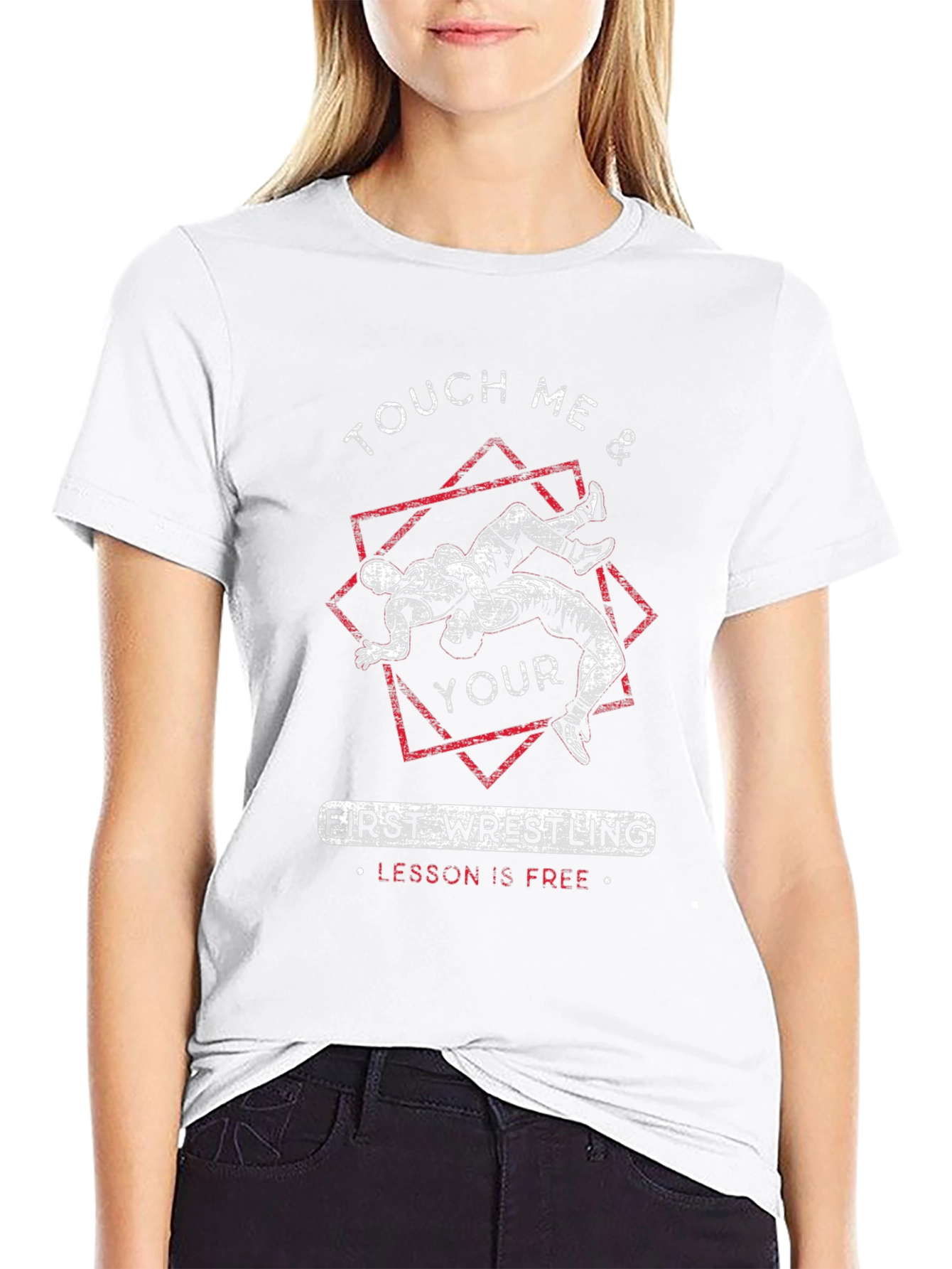 Wrestling Lesson Black Graphic Tee