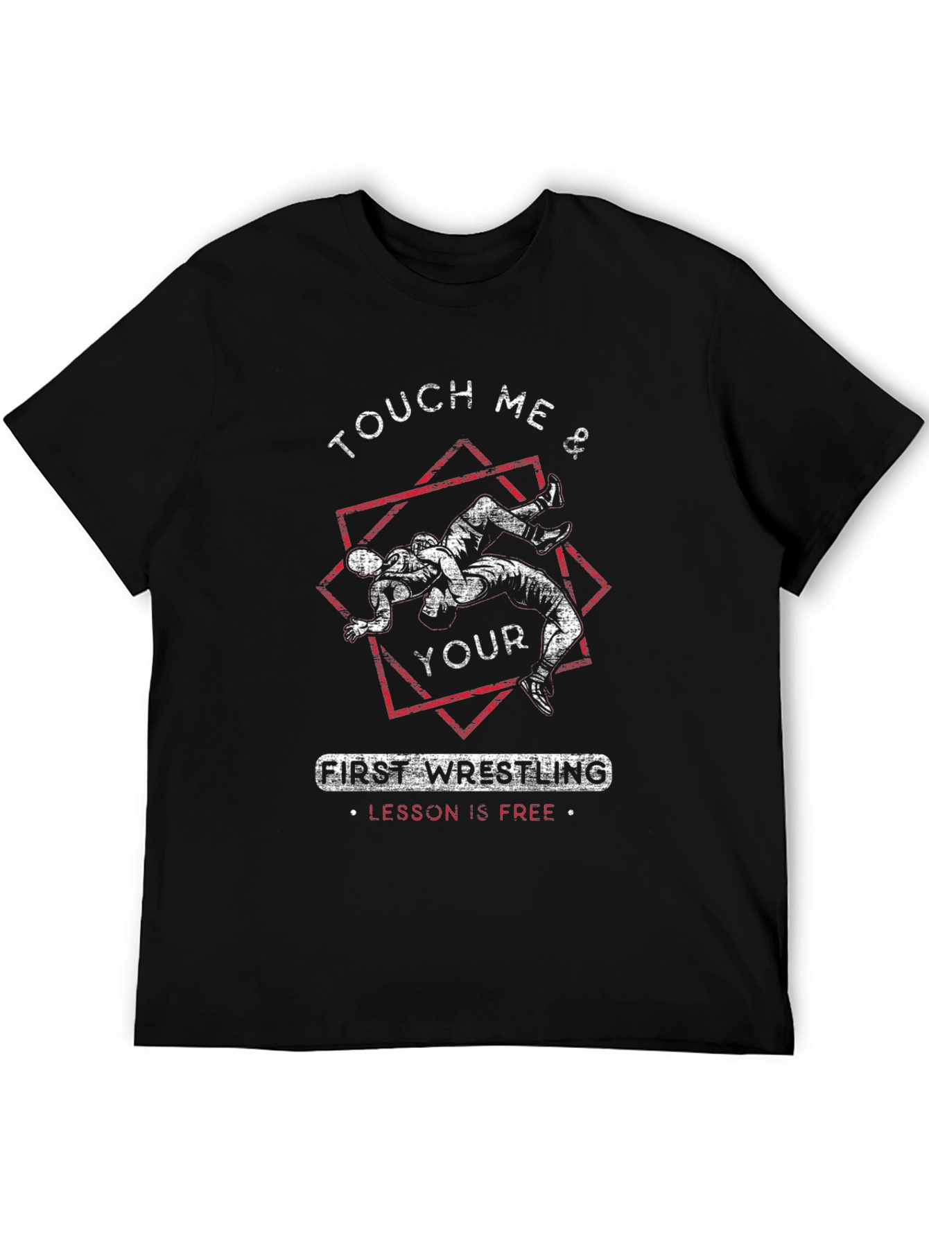 Wrestling Lesson Black Graphic Tee