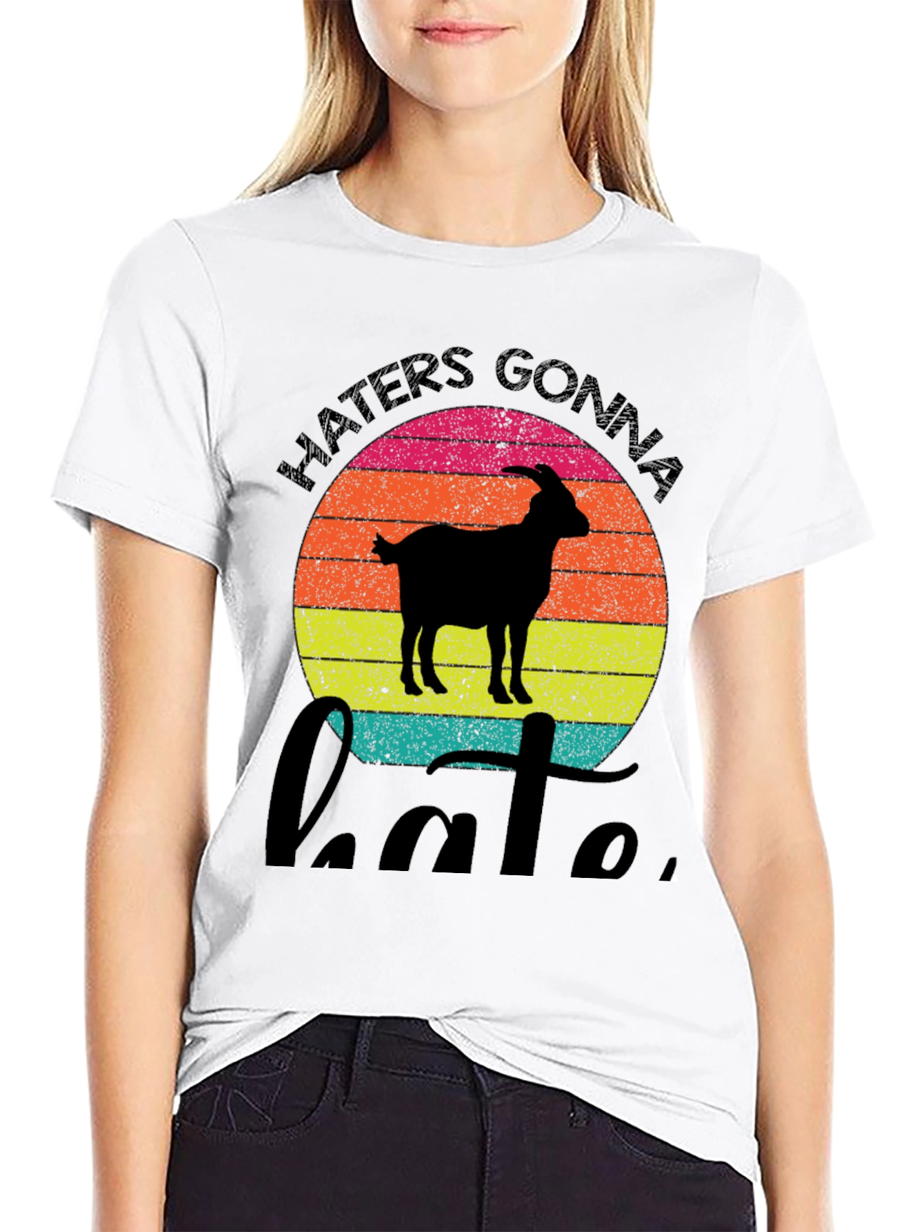Haters Gonna Hate Goat Graphic Tee