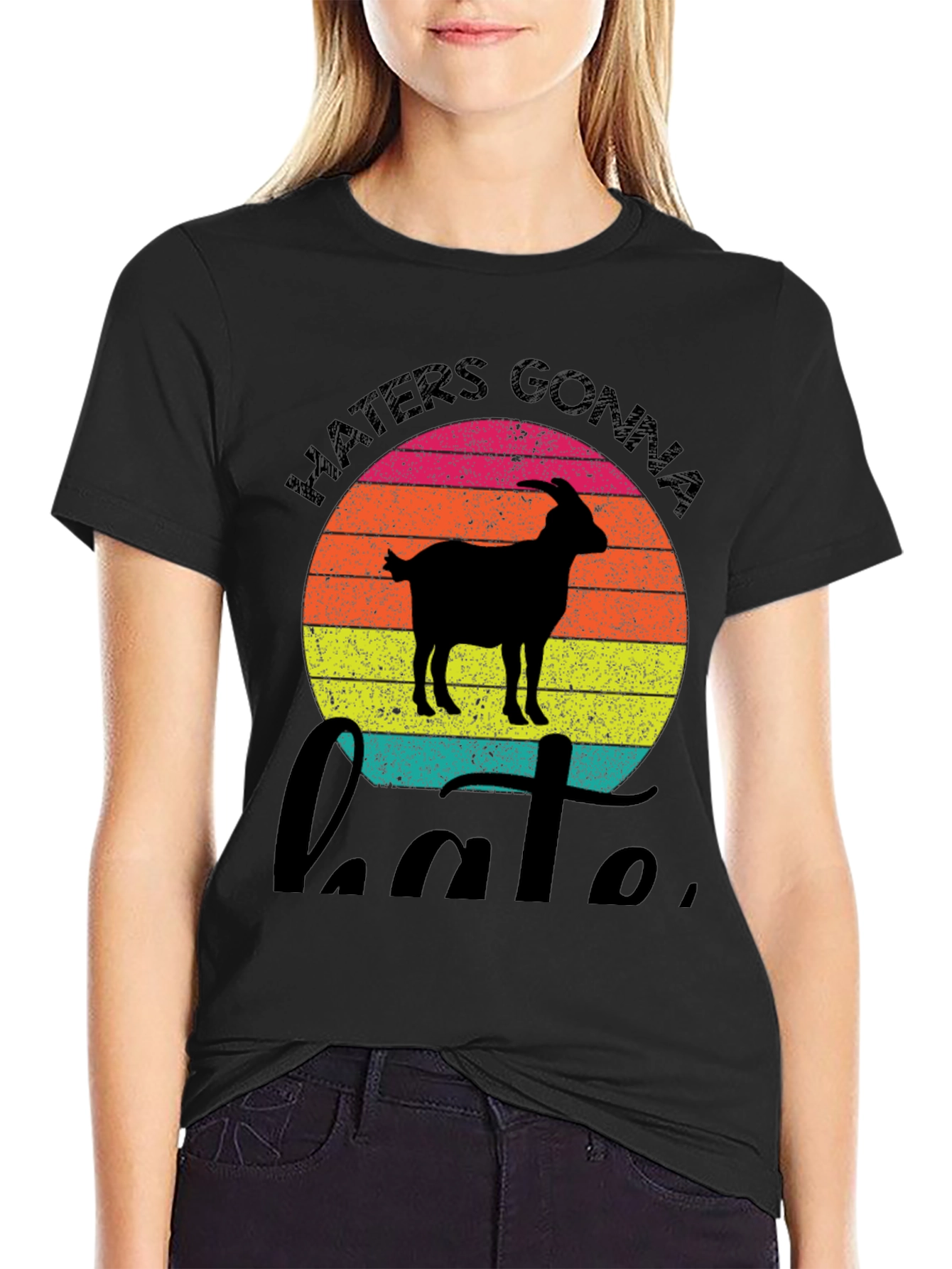 Haters Gonna Hate Goat Graphic Tee