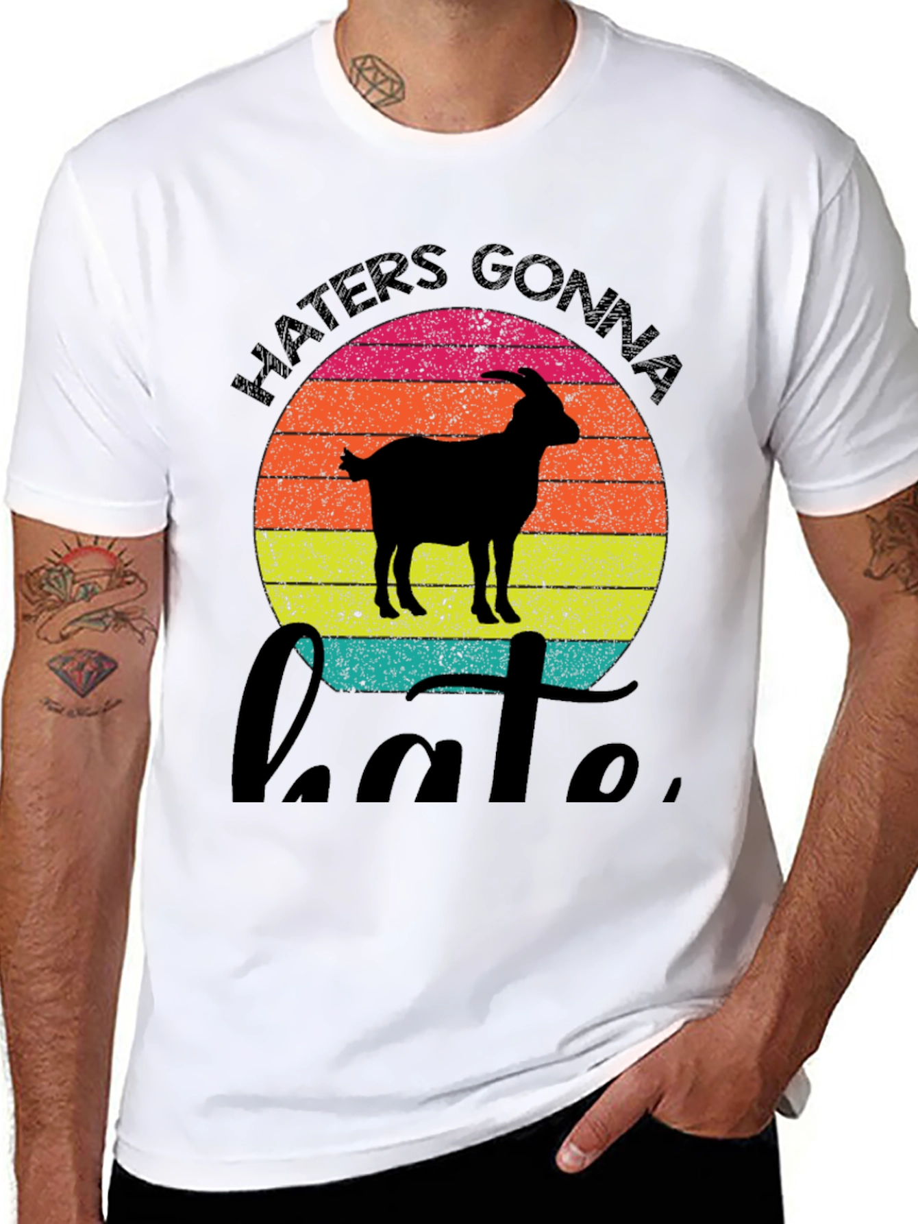 Haters Gonna Hate Goat Graphic Tee