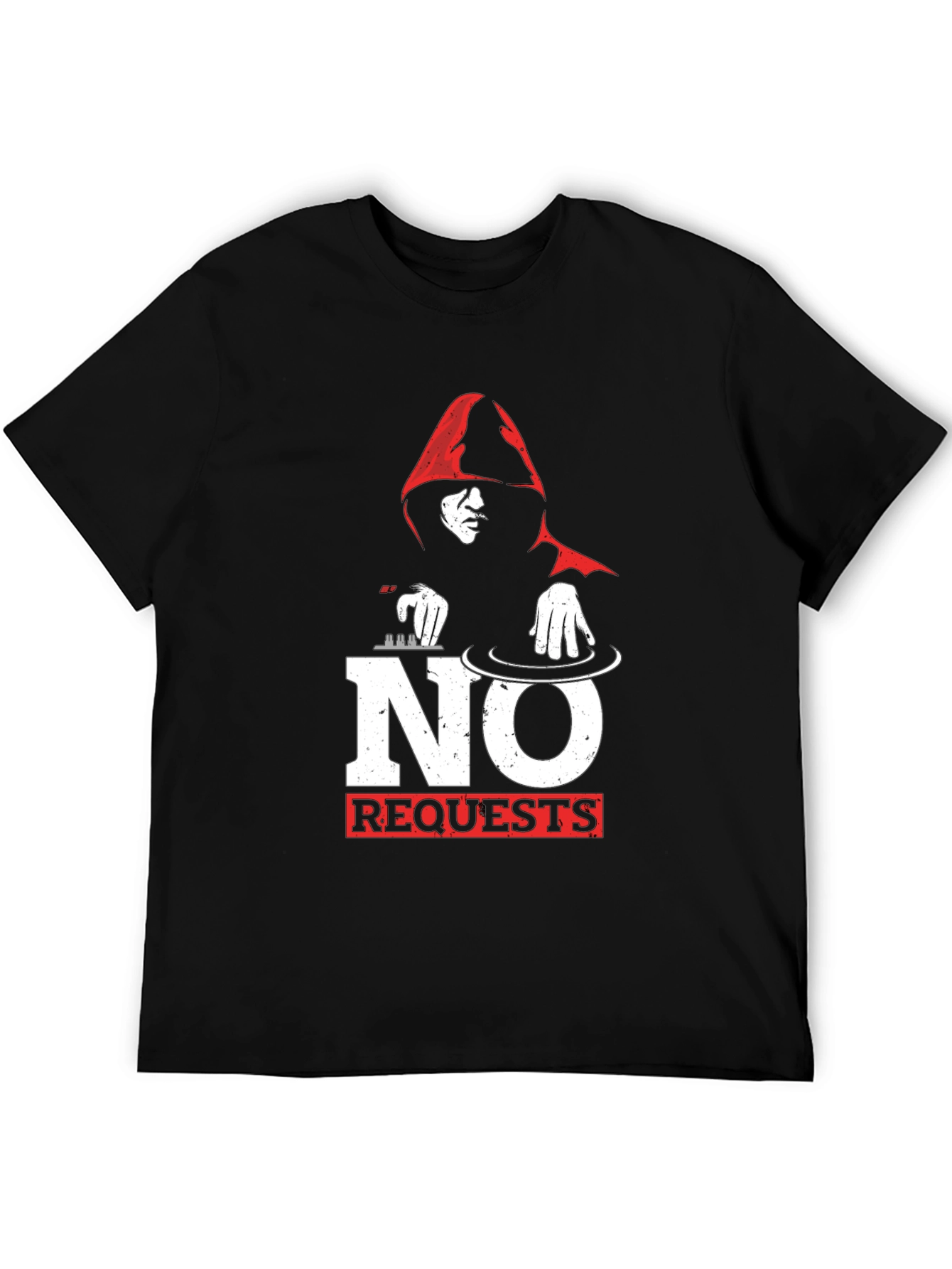 No Requests DJ Graphic T-Shirt - Black