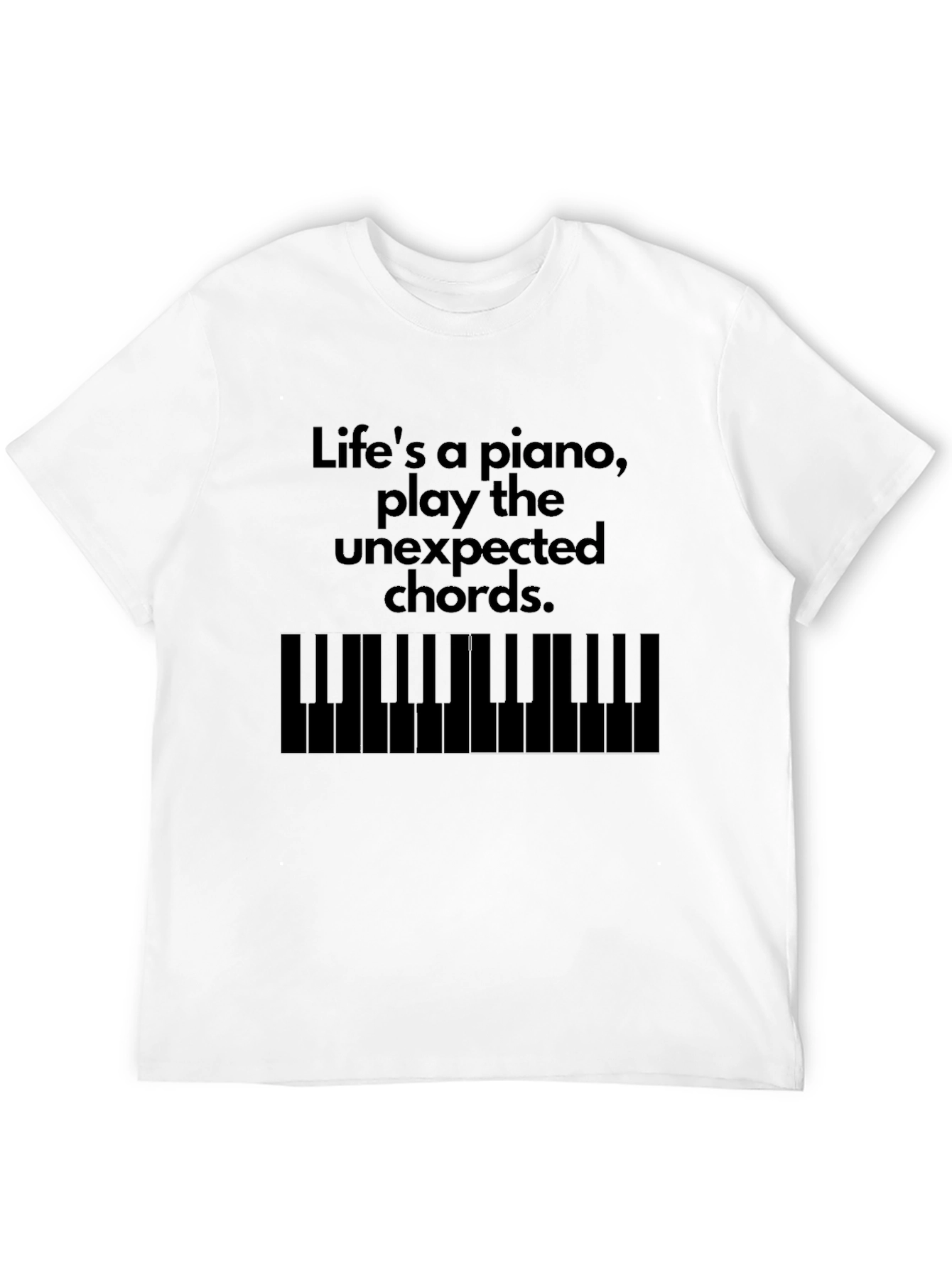 Piano Keys Graphic T-Shirt: Lifes a Piano