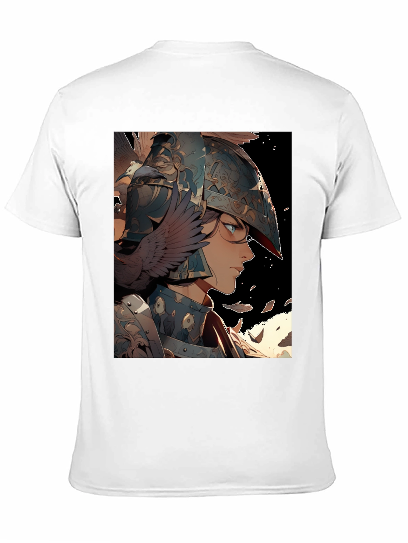 Anime Warrior Graphic T-Shirt - Black Cotton Tee