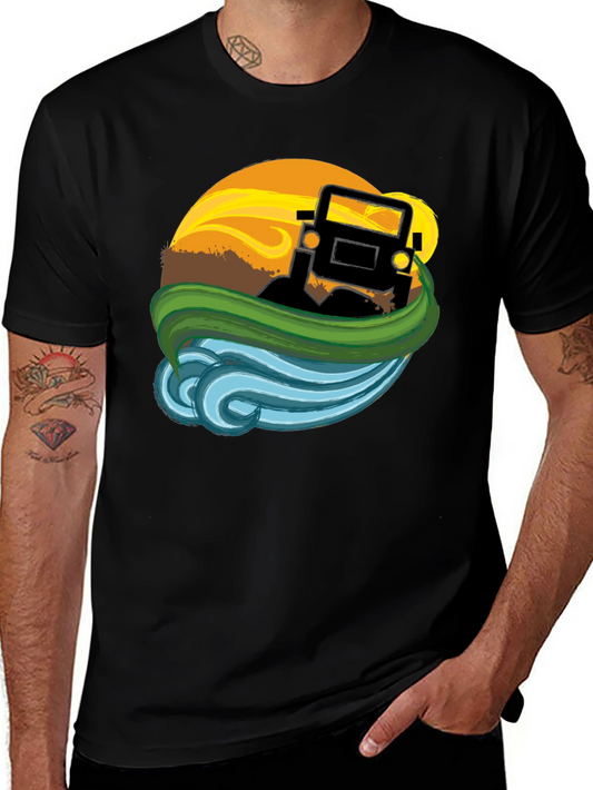 Off-Road Adventure T-Shirt - Black Graphic Tee