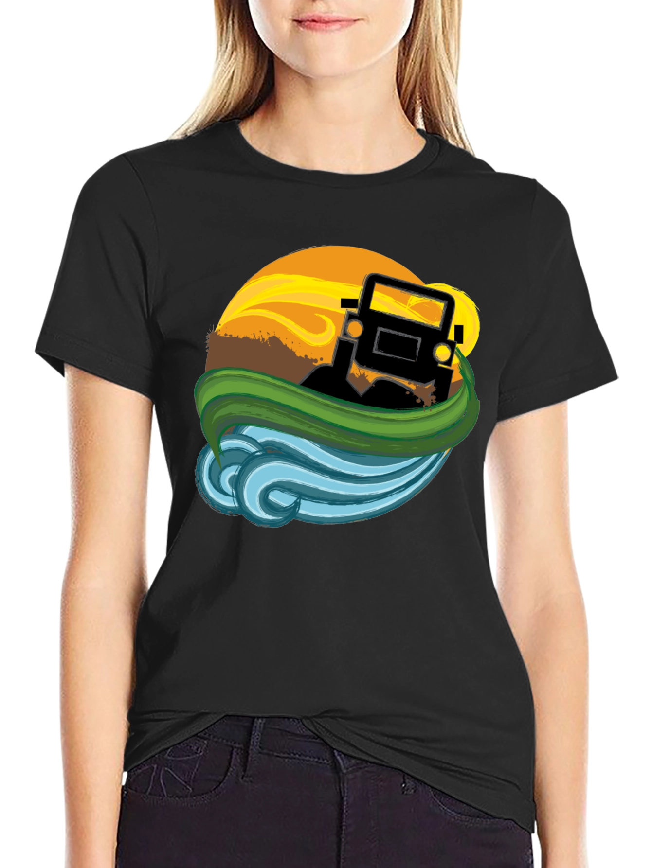 Off-Road Adventure T-Shirt - Black Graphic Tee