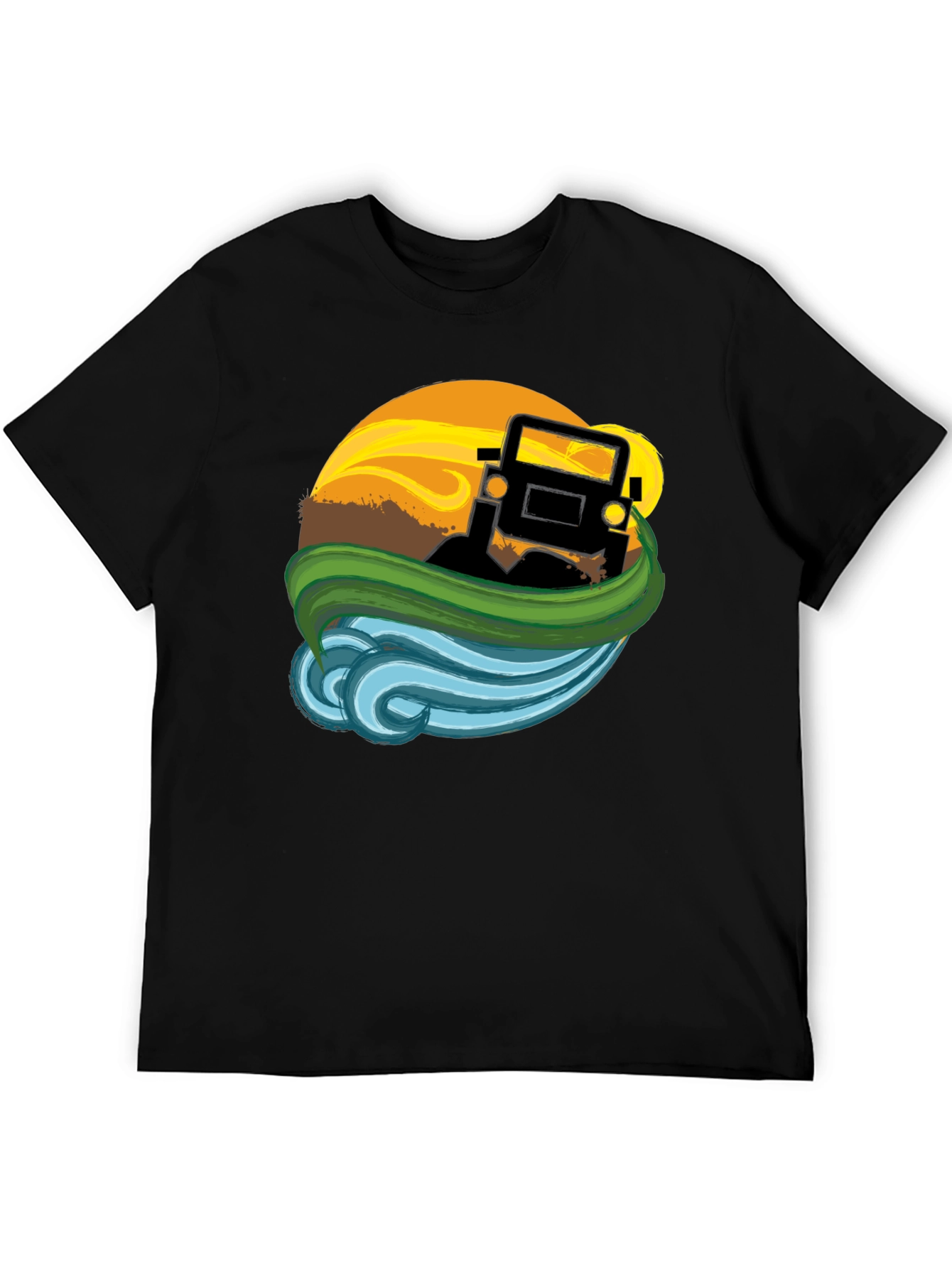 Off-Road Adventure T-Shirt - Black Graphic Tee