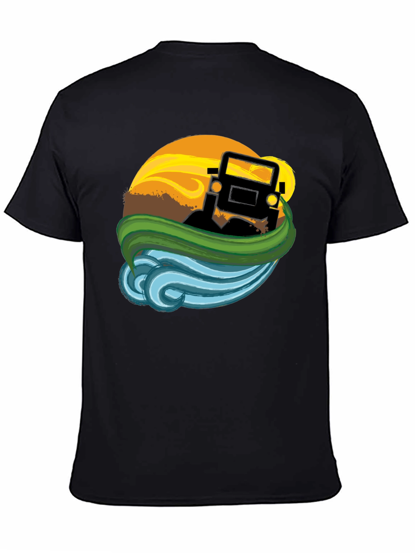 Off-Road Adventure T-Shirt - Black Graphic Tee