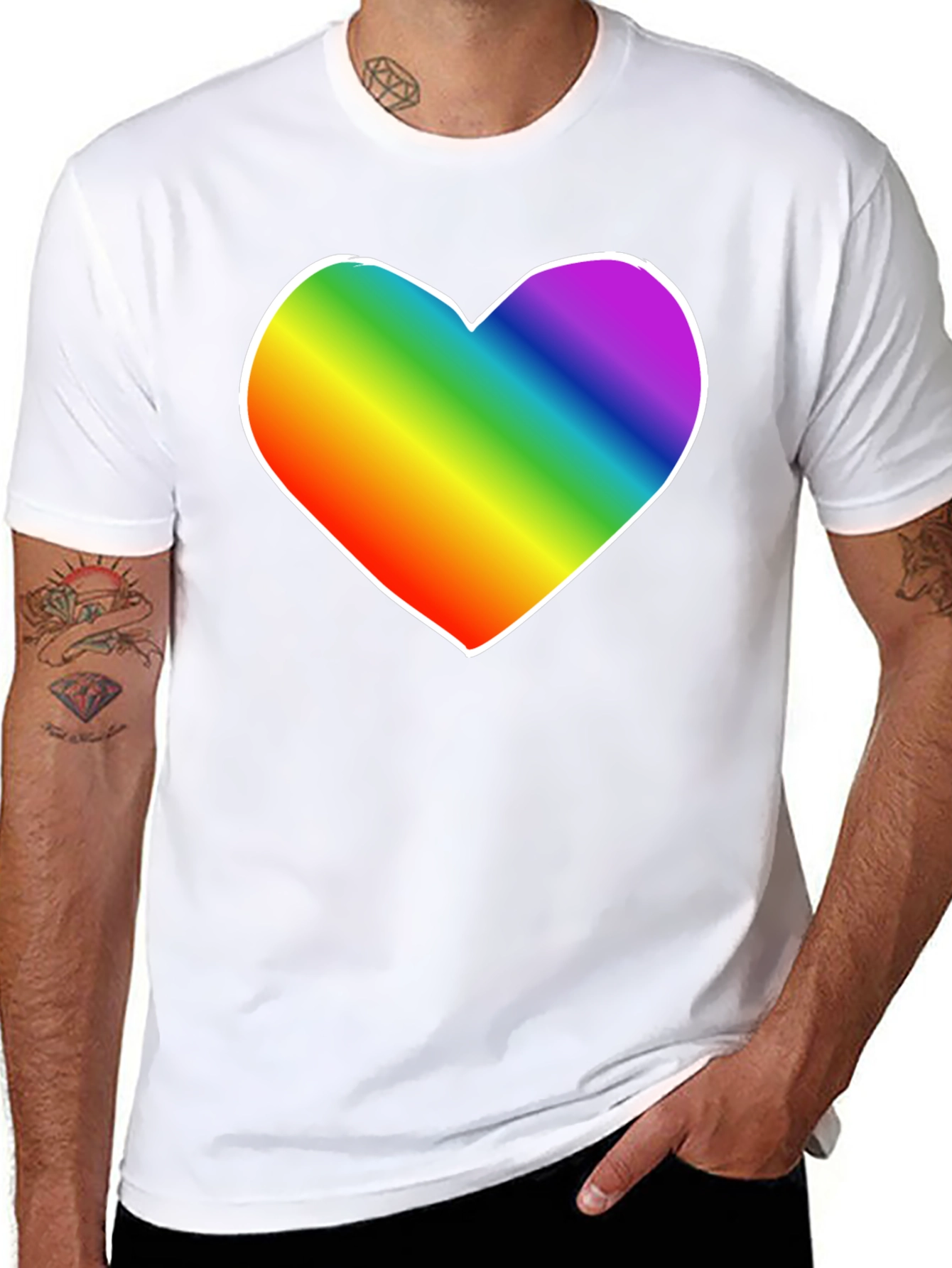 Rainbow Heart Tee - Pride Shirt