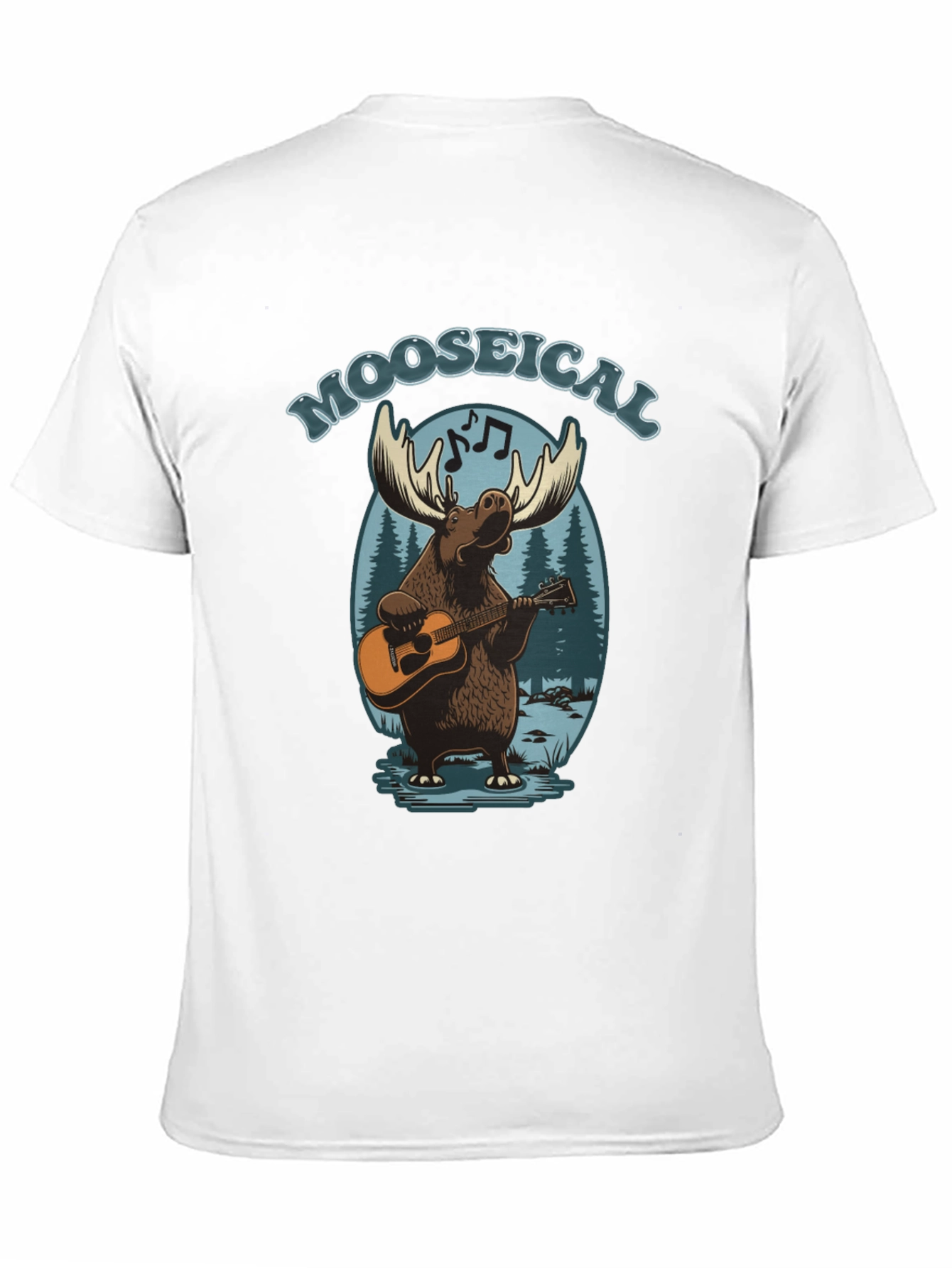 Moose-ical T-Shirt: Musical Moose Playing Guitar