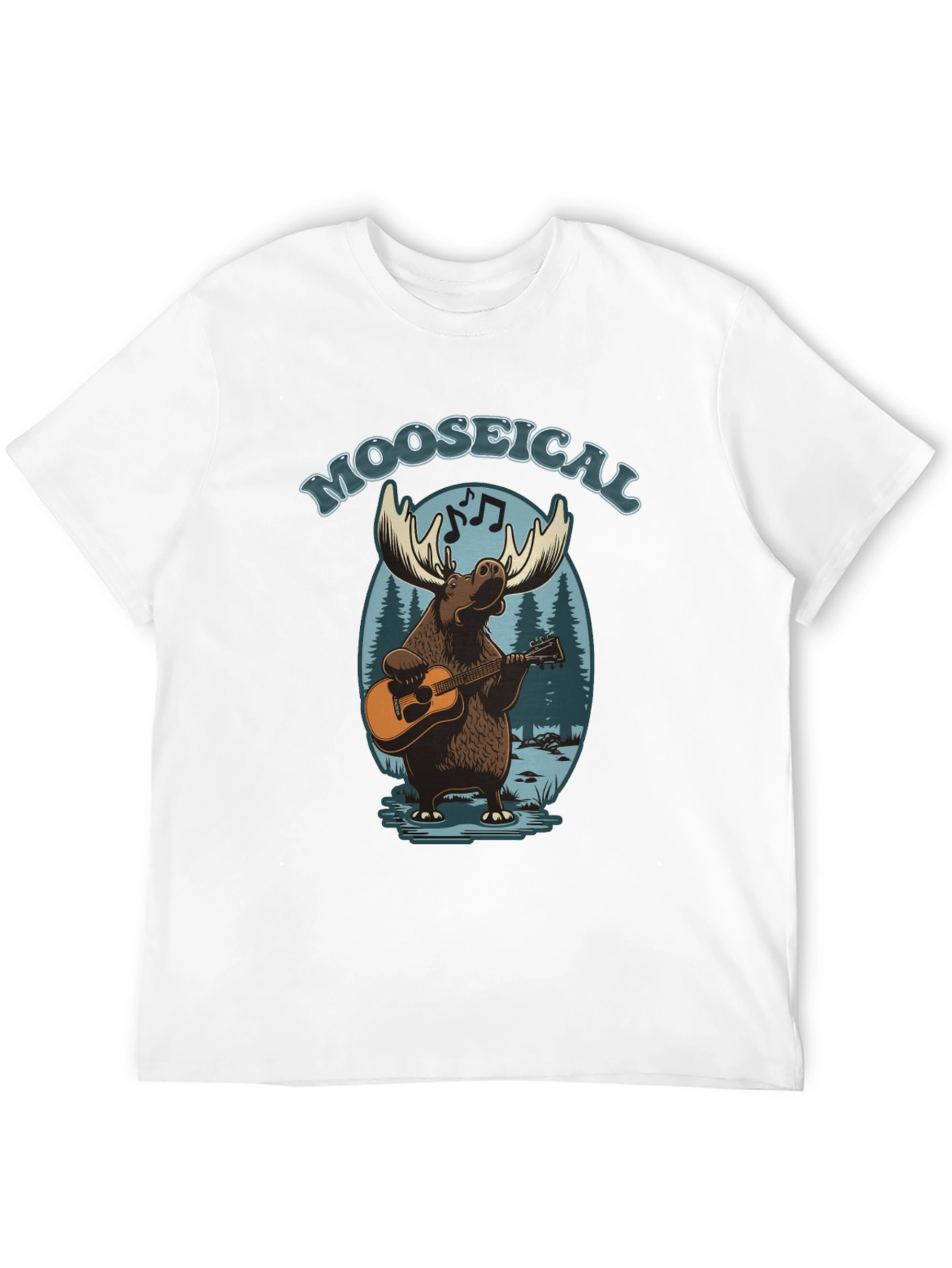 Moose-ical T-Shirt: Musical Moose Playing Guitar