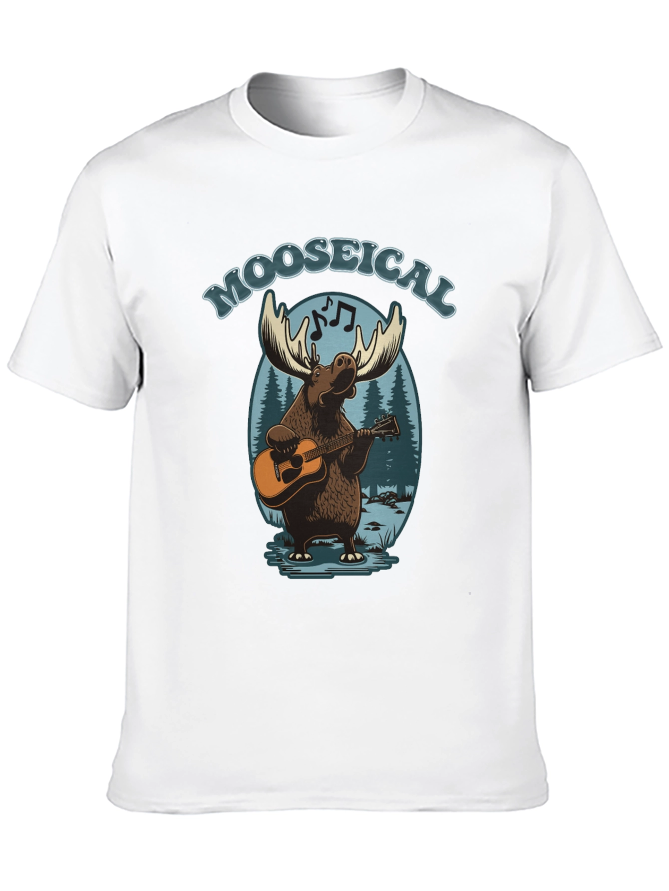 Moose-ical T-Shirt: Musical Moose Playing Guitar