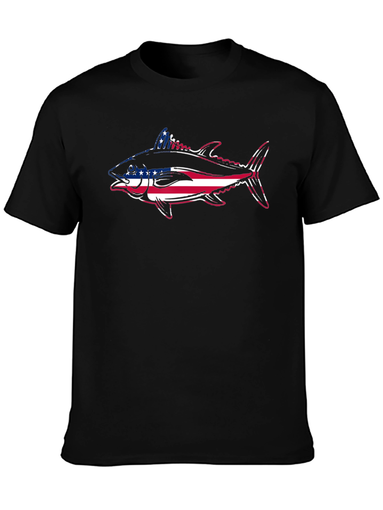 American Flag Tuna Fish Graphic Tee