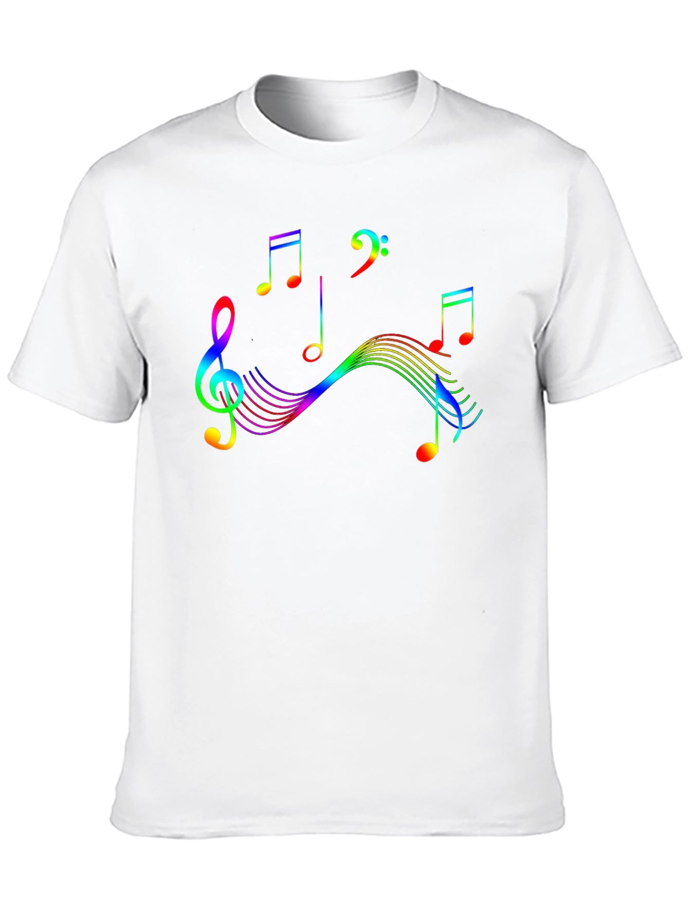 Rainbow Music Note Graphic Tee