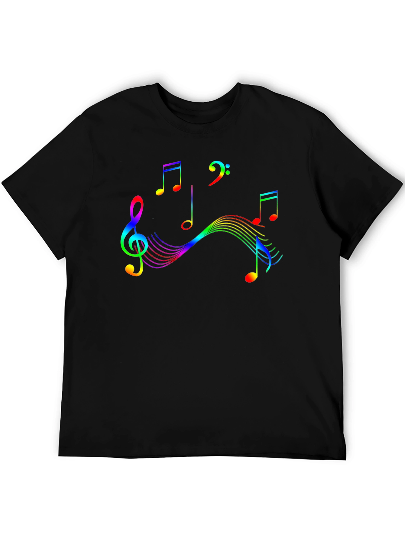 Rainbow Music Note Graphic Tee
