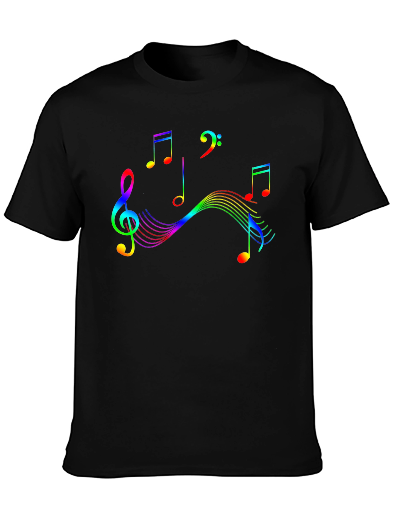 Rainbow Music Note Graphic Tee