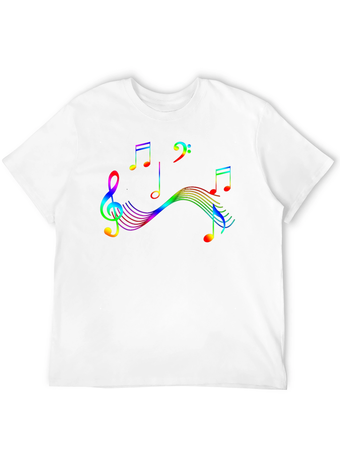 Rainbow Music Note Graphic Tee