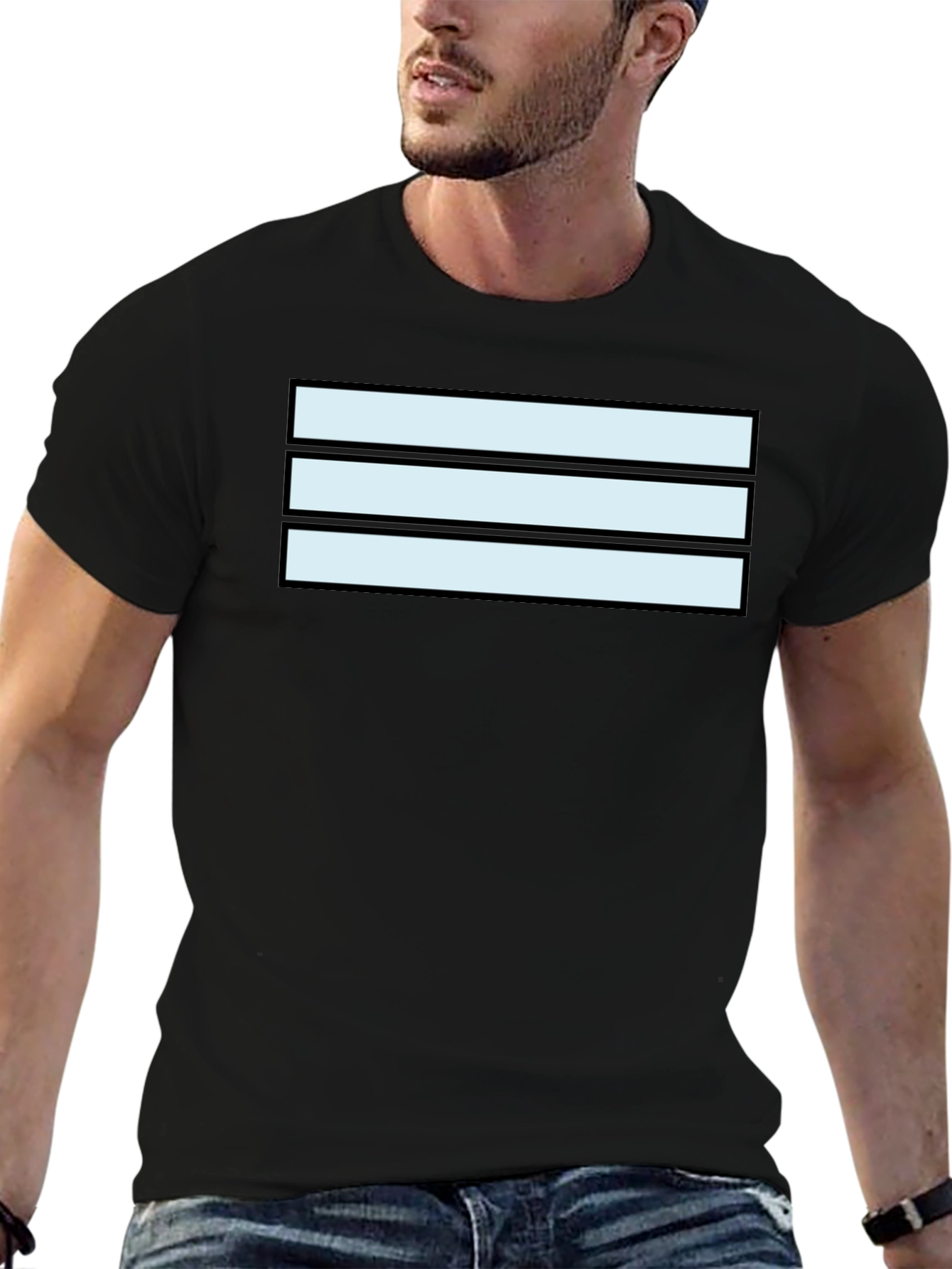 Striped Graphic Tee - Modern Casual Comfort