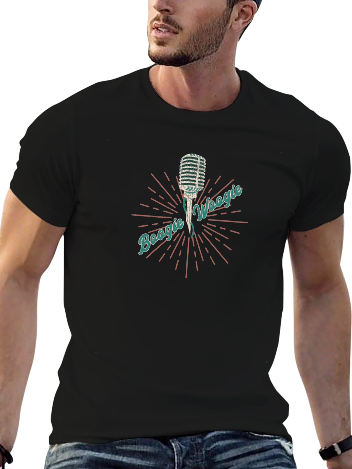 Boogie Woogie Microphone Graphic Tee