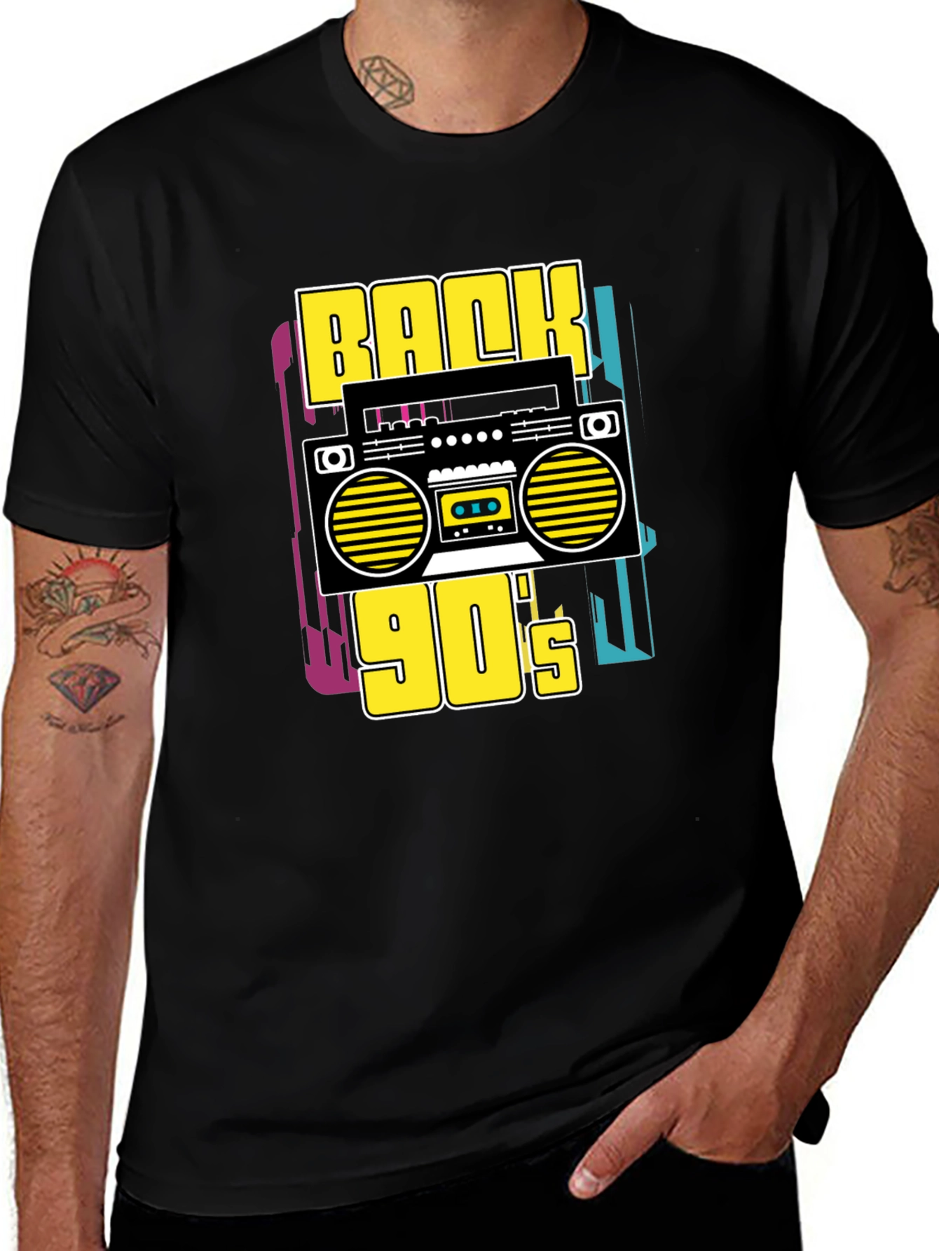 Retro 90s Boombox Graphic T-Shirt
