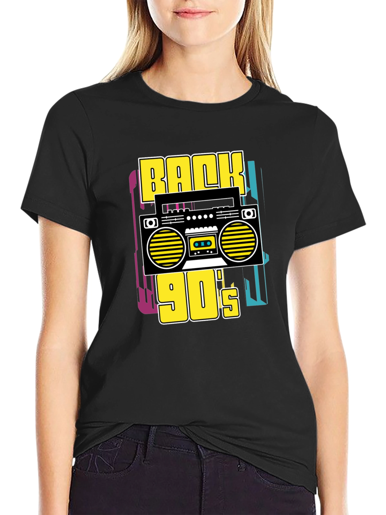 Retro 90s Boombox Graphic T-Shirt