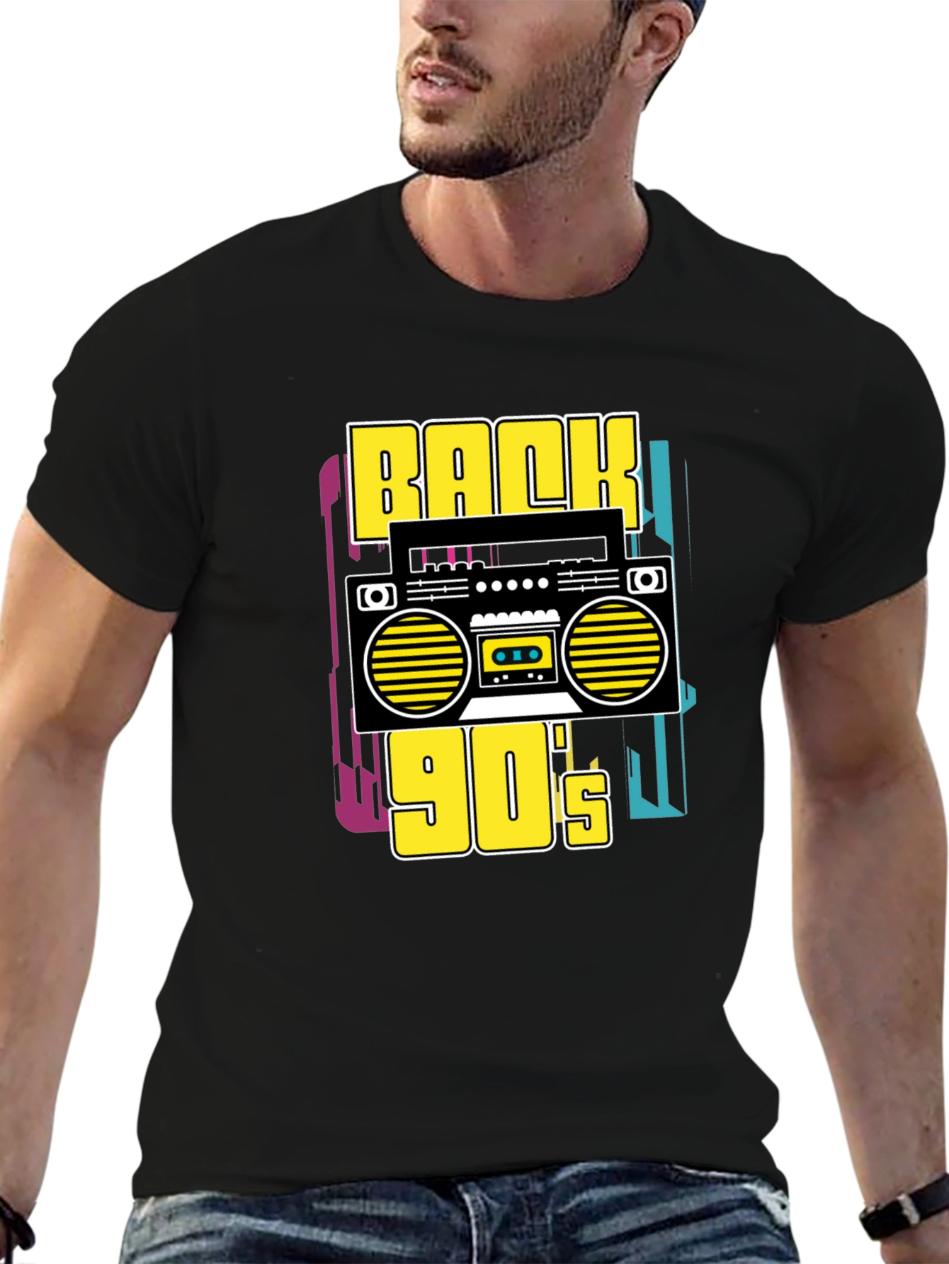 Retro 90s Boombox Graphic T-Shirt