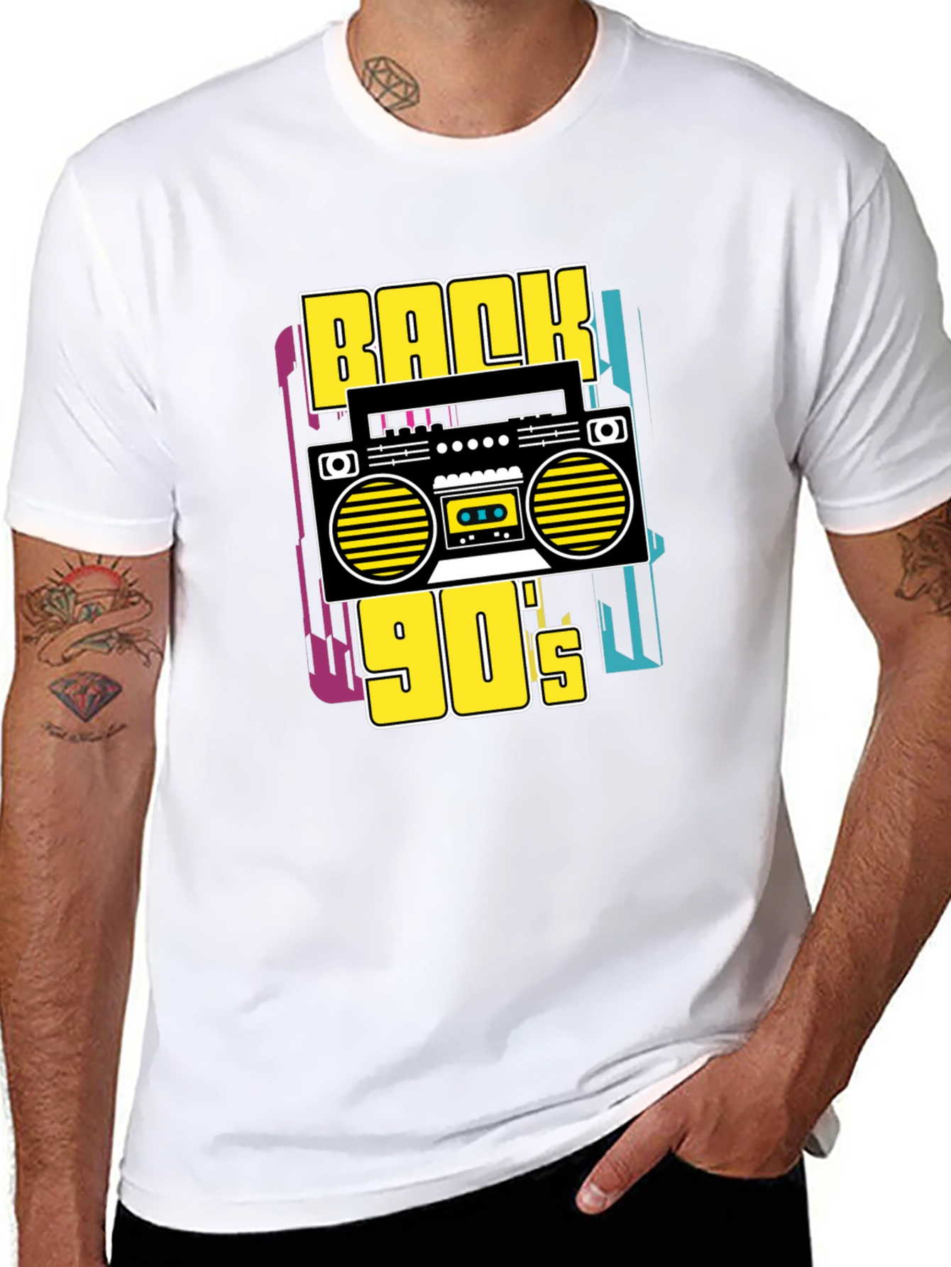 Retro 90s Boombox Graphic T-Shirt