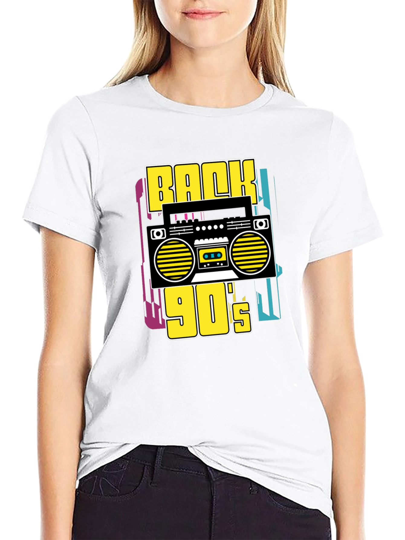 Retro 90s Boombox Graphic T-Shirt
