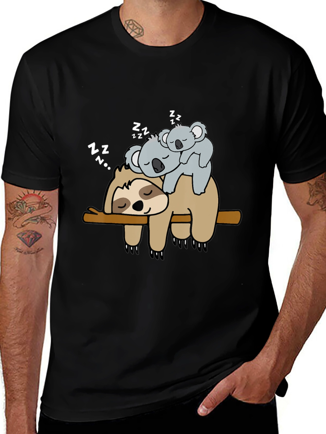 Sloth and Koala Nap T-Shirt - Cute Animal Tee