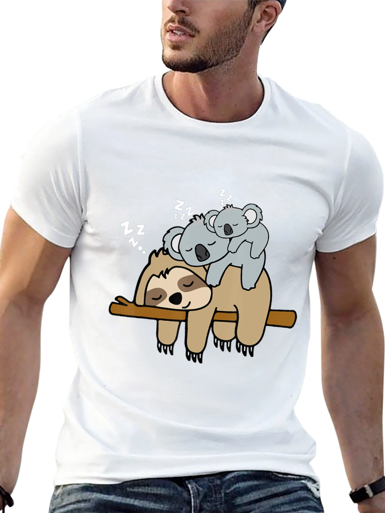 Sloth and Koala Nap T-Shirt - Cute Animal Tee