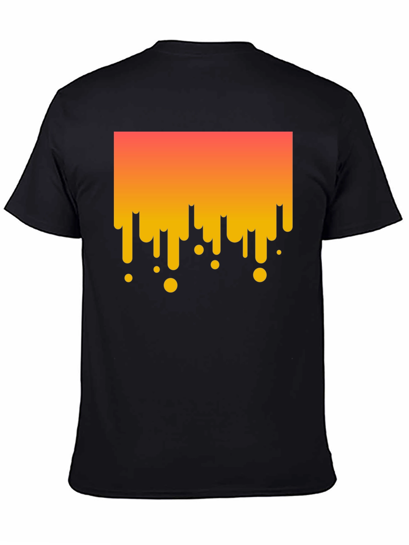 Modern Drip Graphic Tee - Stylish Black Cotton T-Shirt