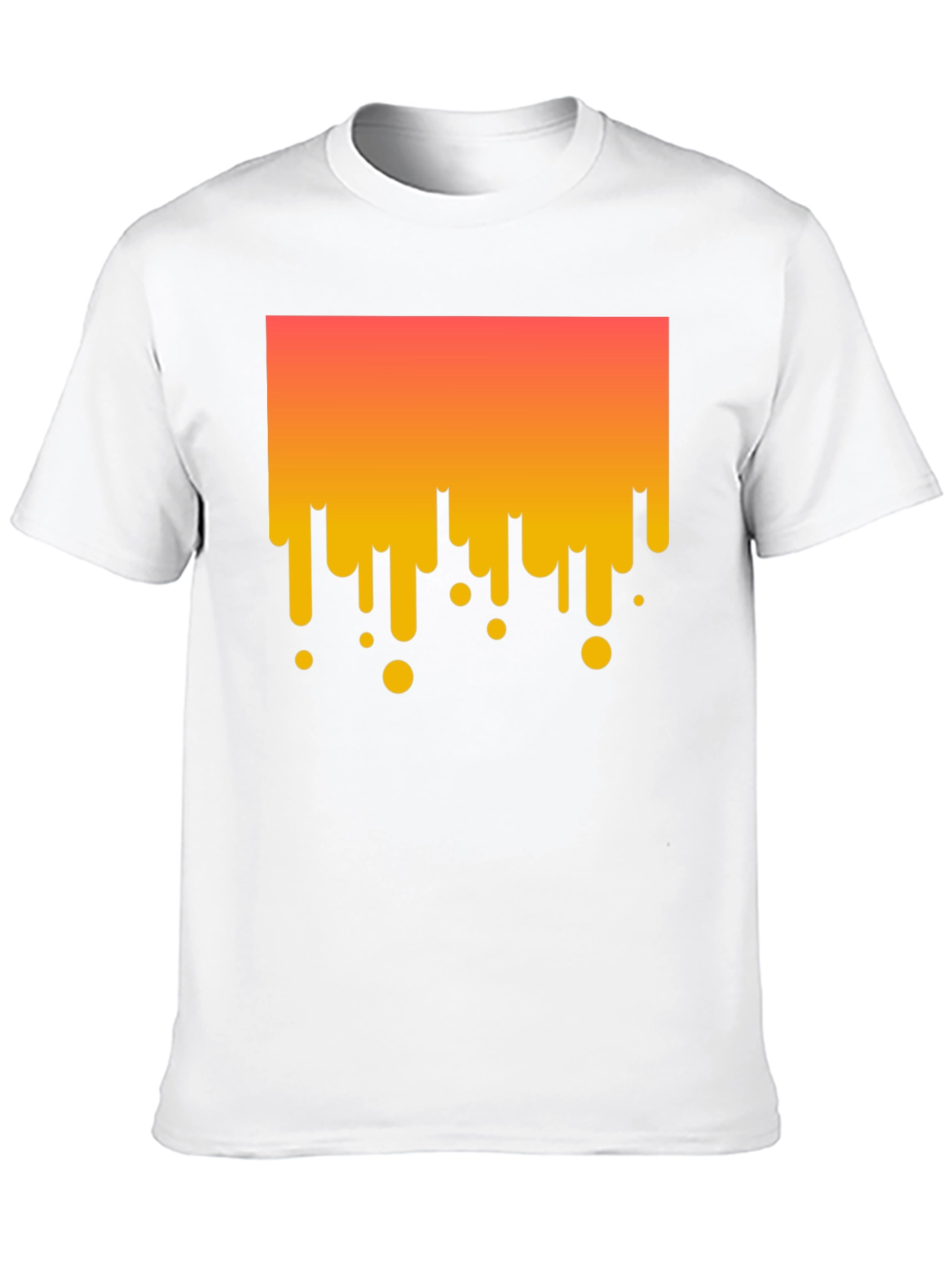 Modern Drip Graphic Tee - Stylish Black Cotton T-Shirt