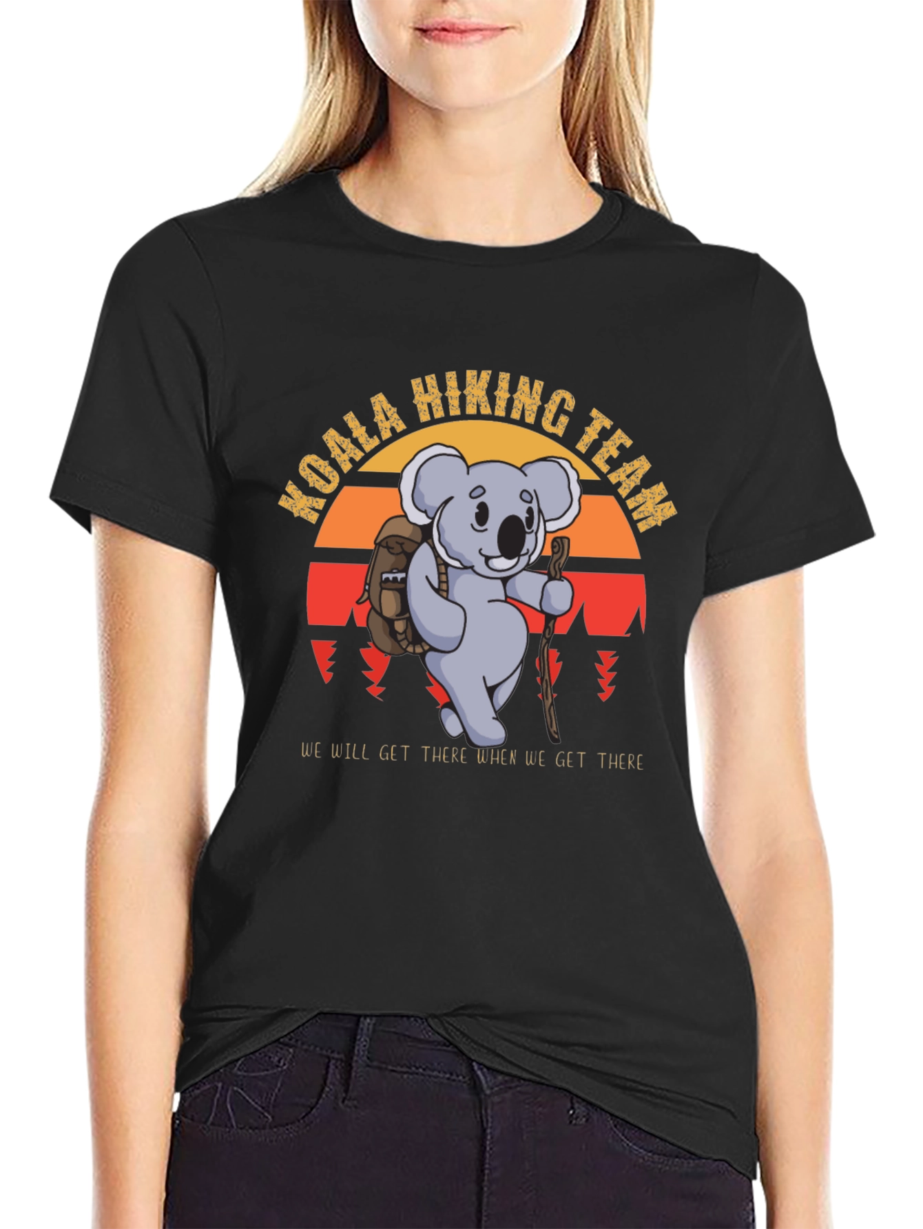 Koala Hiking Team Black T-Shirt