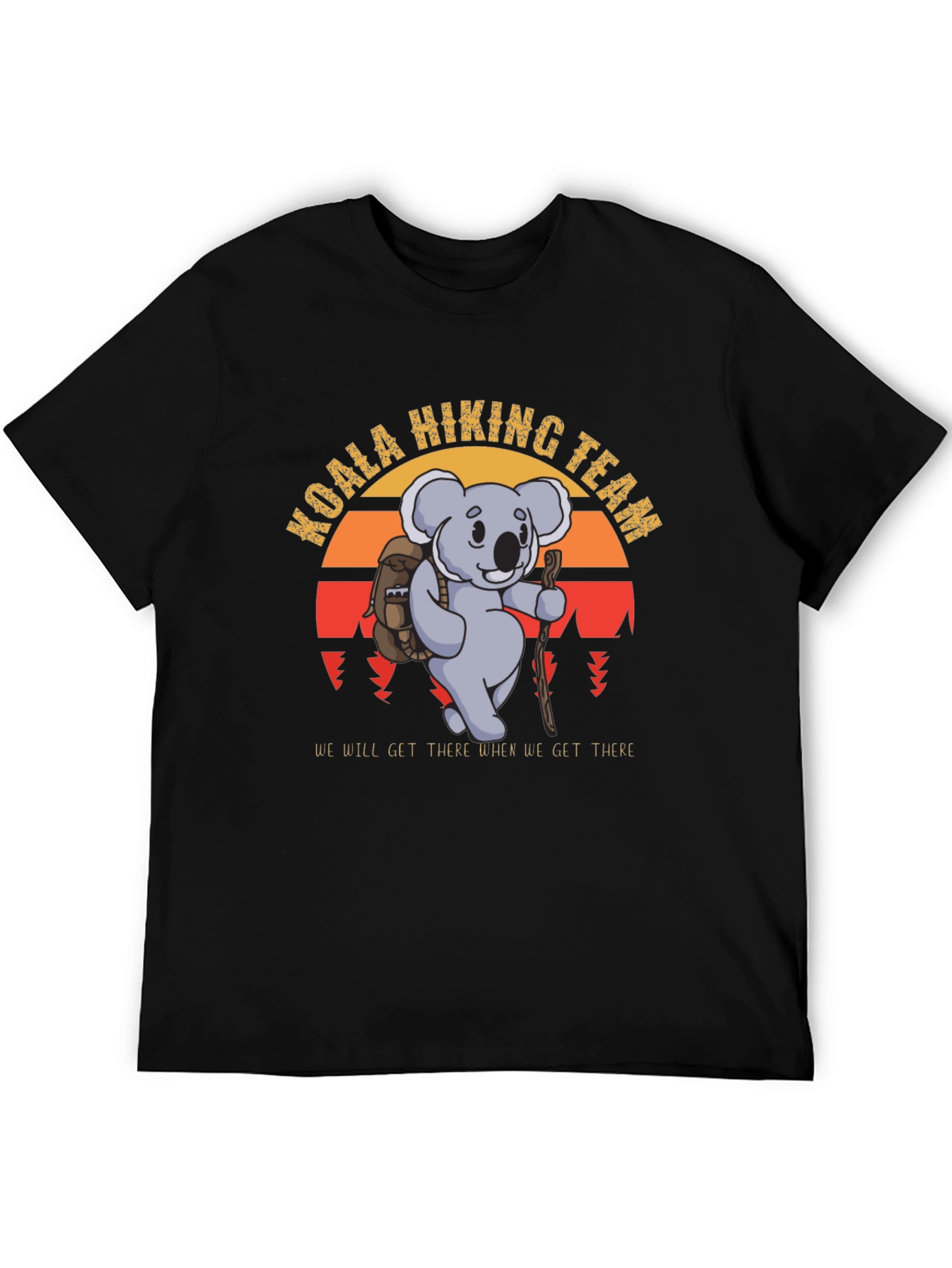 Koala Hiking Team Black T-Shirt