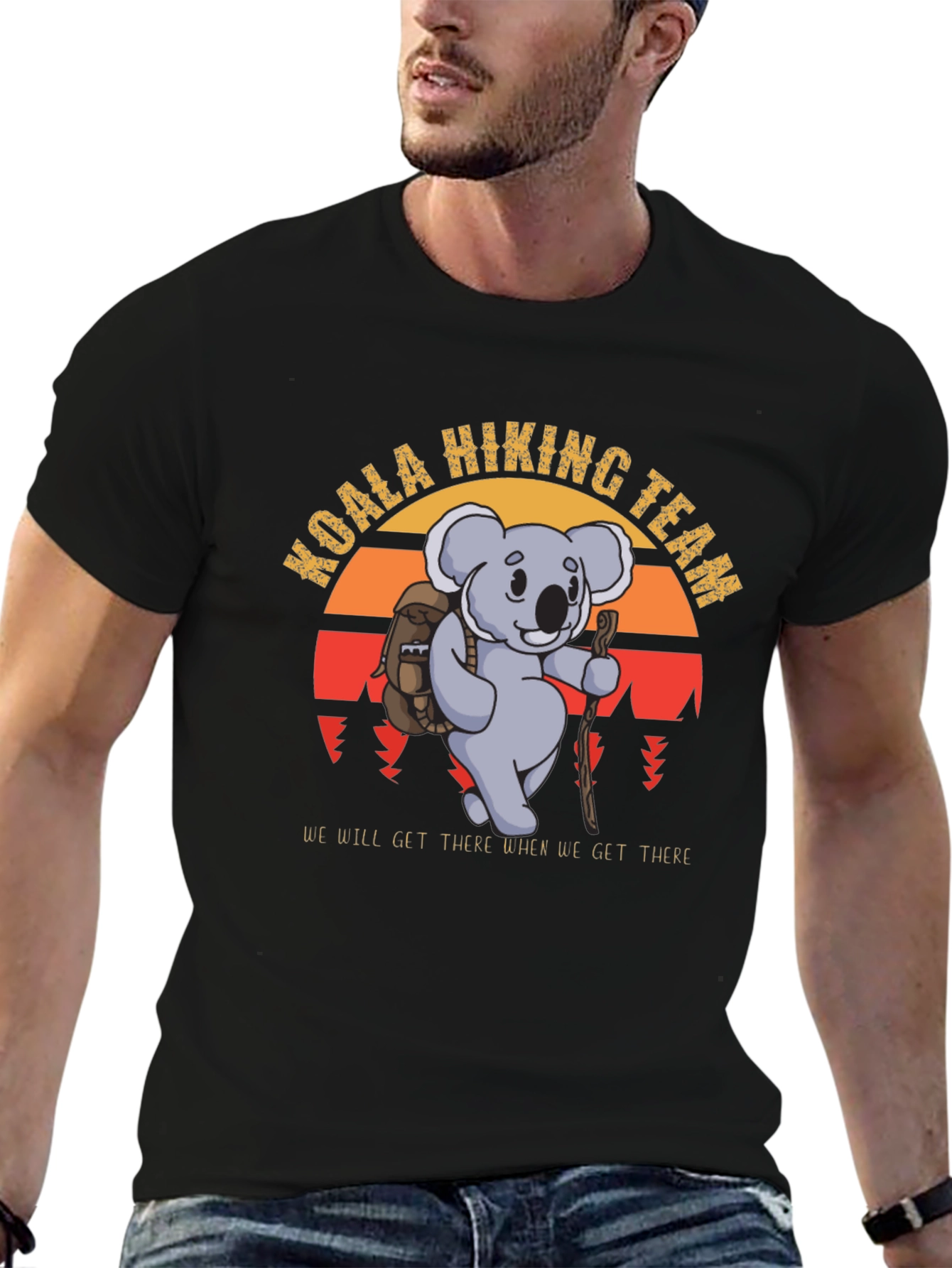 Koala Hiking Team Black T-Shirt