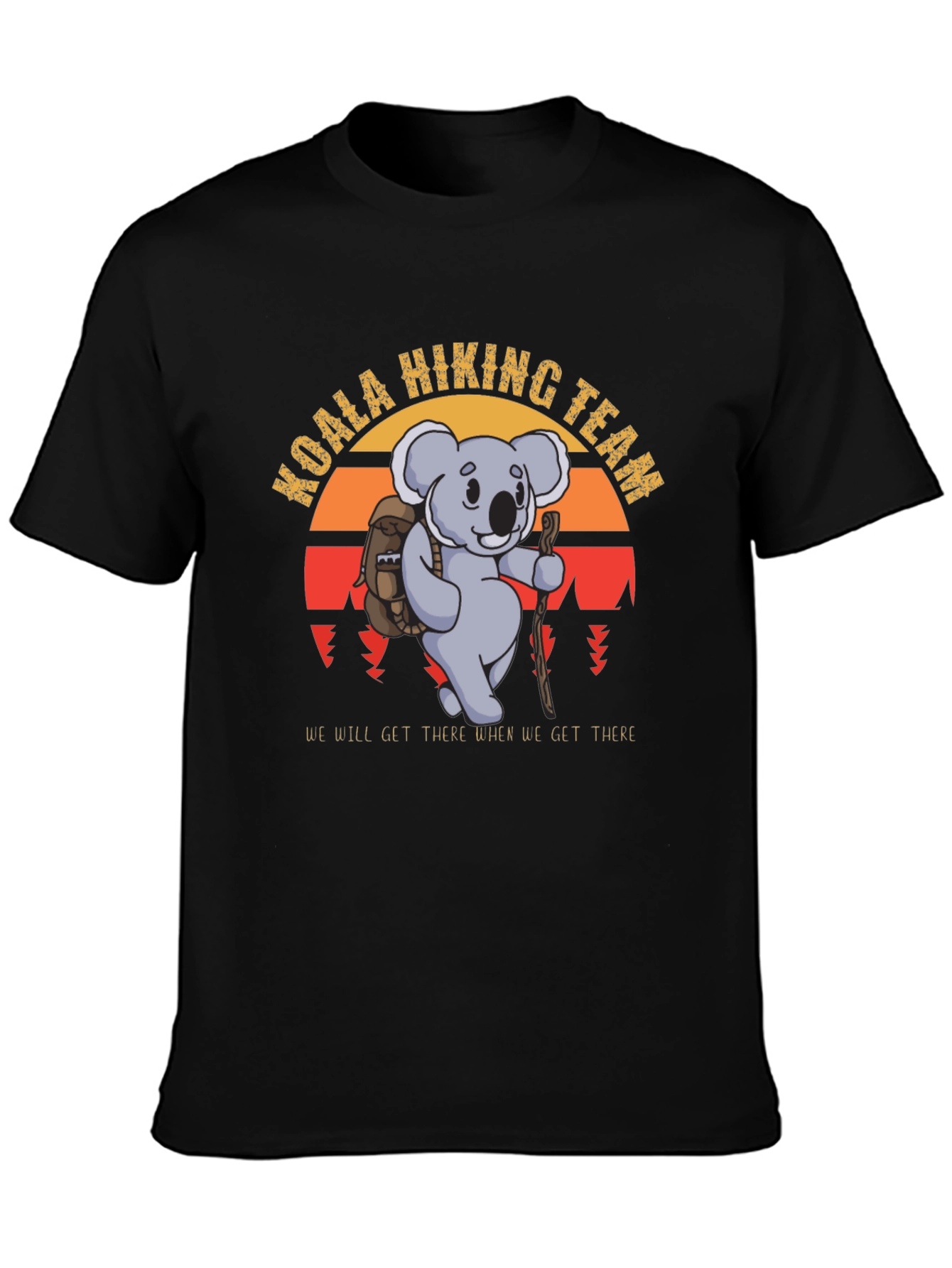 Koala Hiking Team Black T-Shirt
