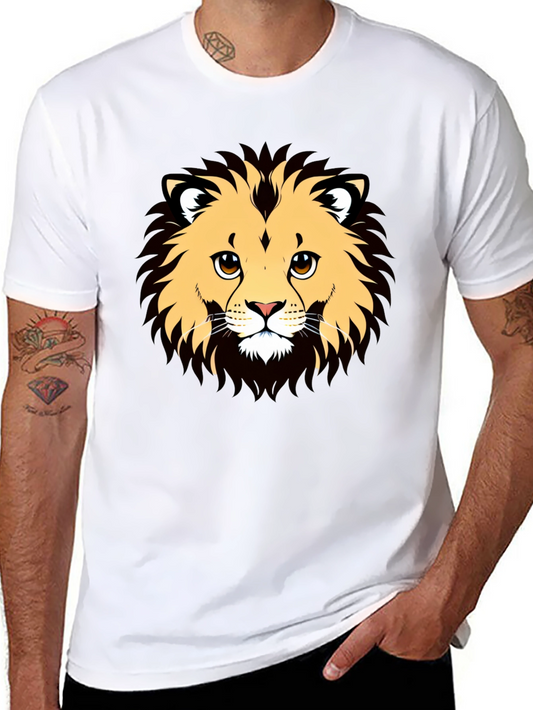 Lion Graphic Black T-Shirt - Cool Animal Design