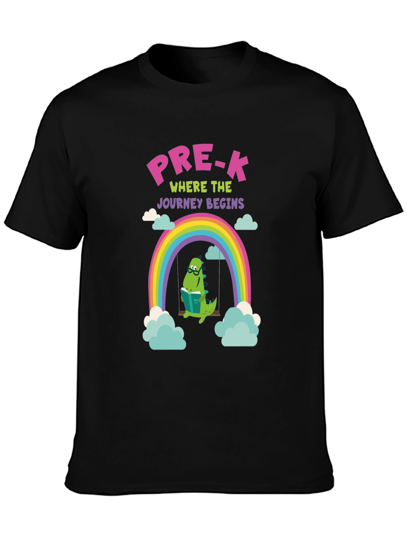 Pre-K Dinosaur Rainbow Graphic T-Shirt