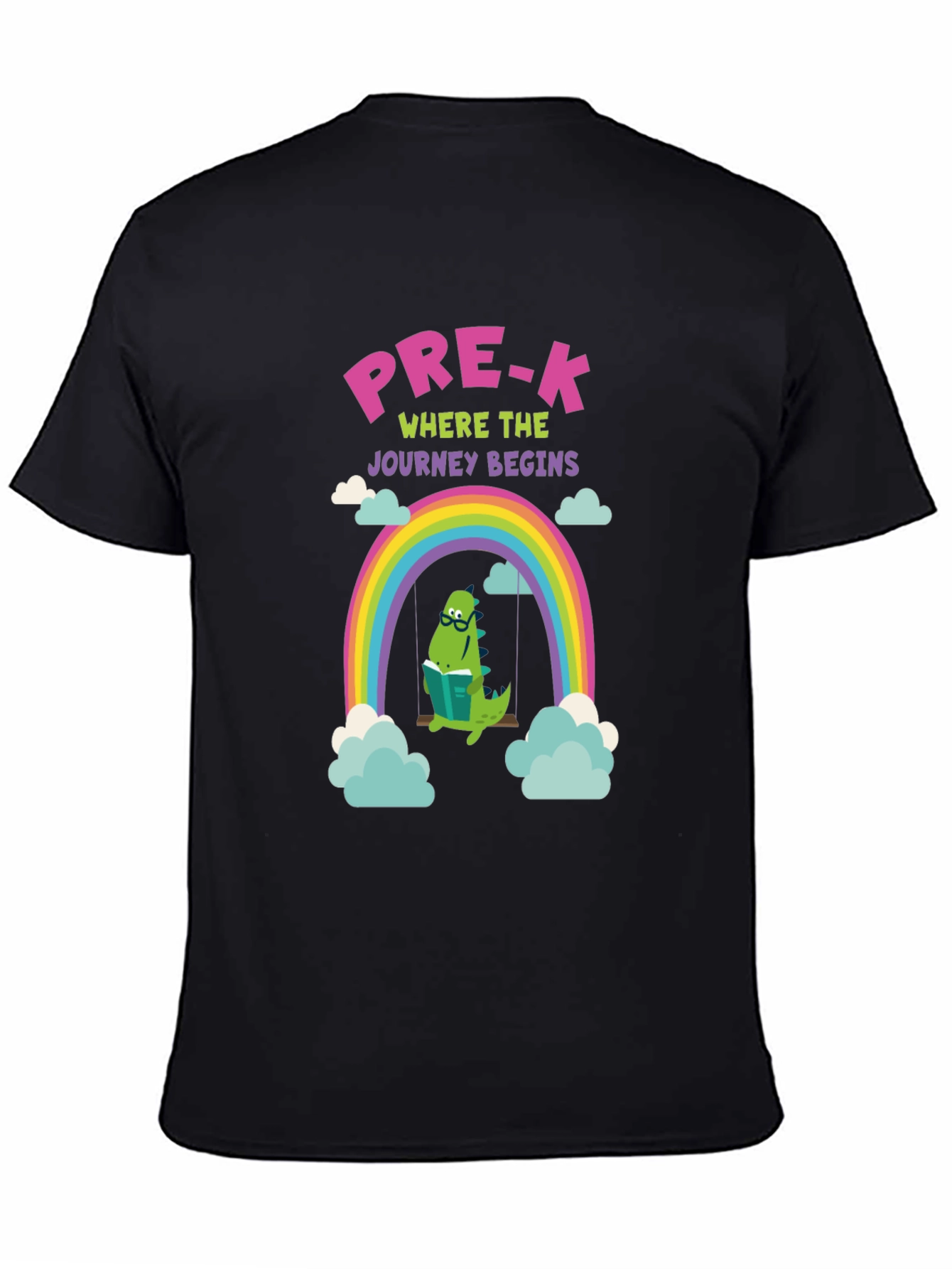 Pre-K Dinosaur Rainbow Graphic T-Shirt