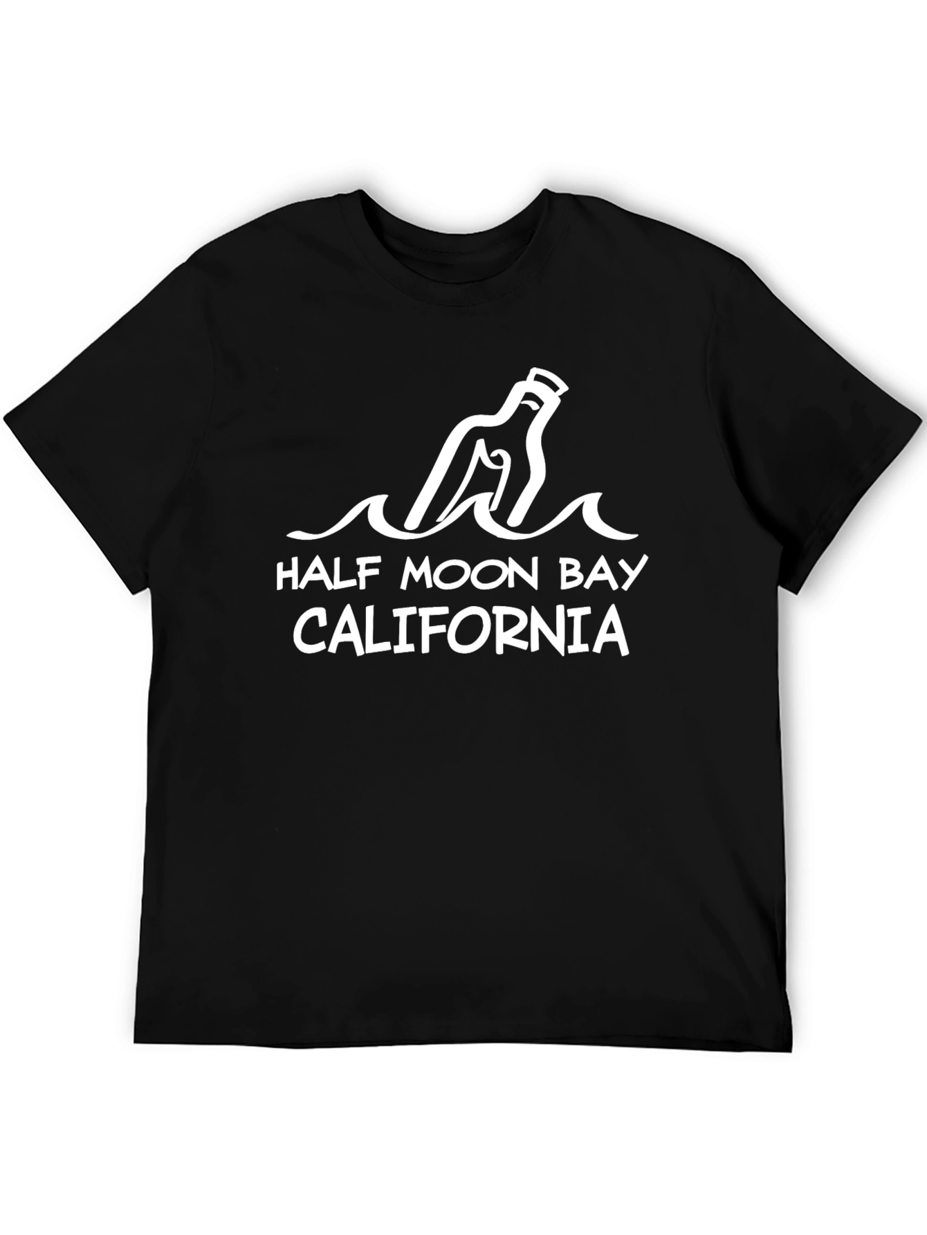 Half Moon Bay California Graphic Tee - Black