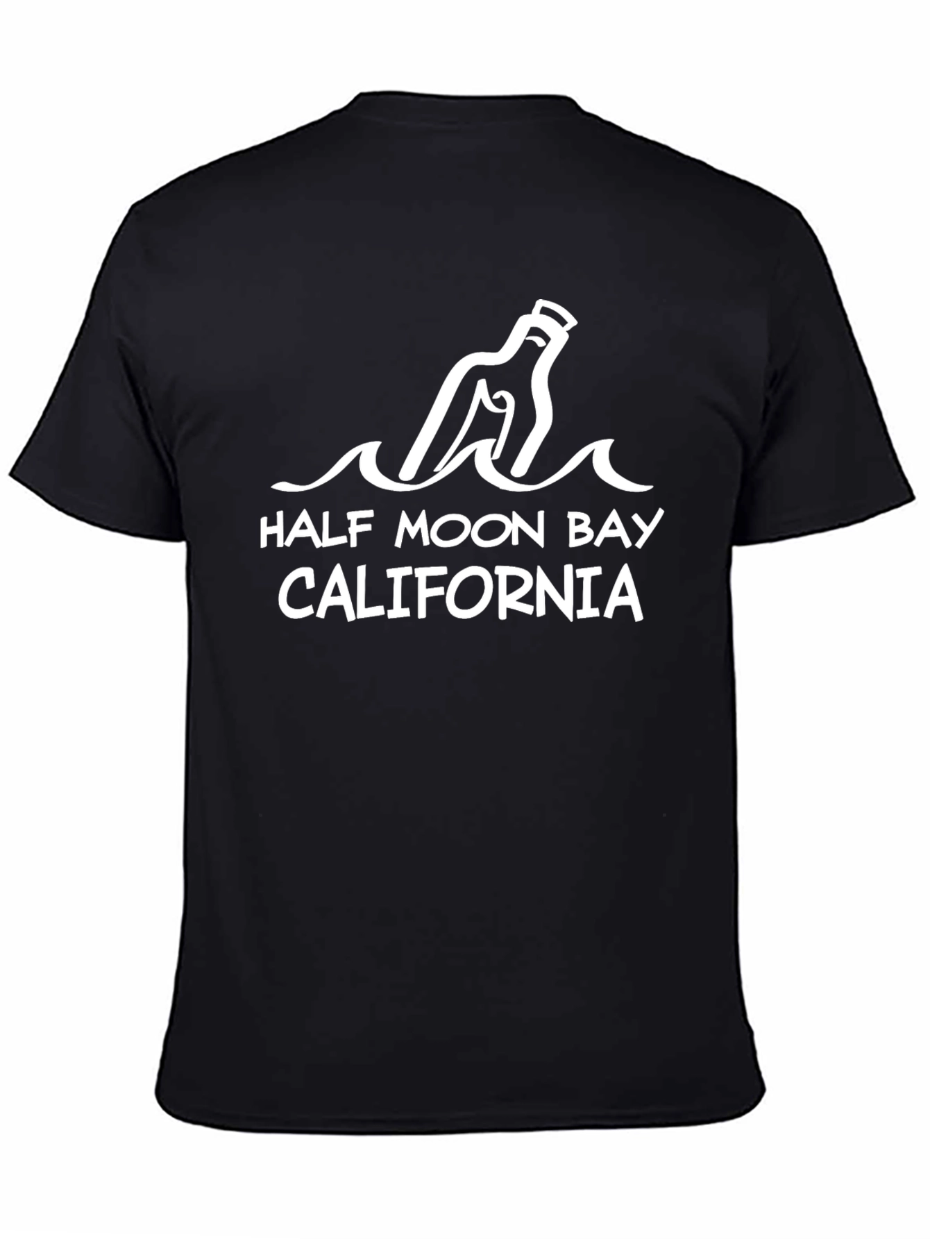 Half Moon Bay California Graphic Tee - Black