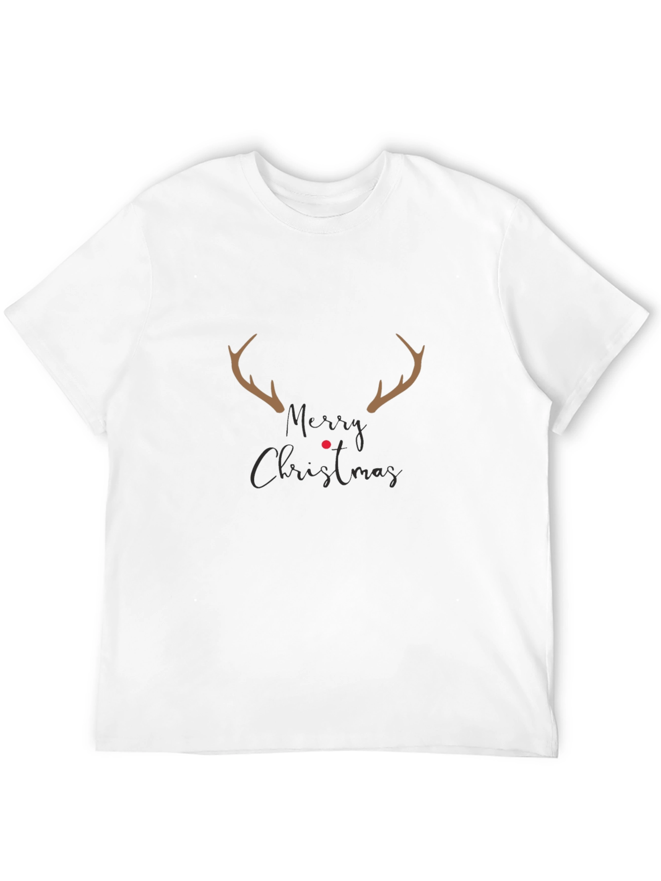 Merry Christmas Reindeer Antler T-Shirt