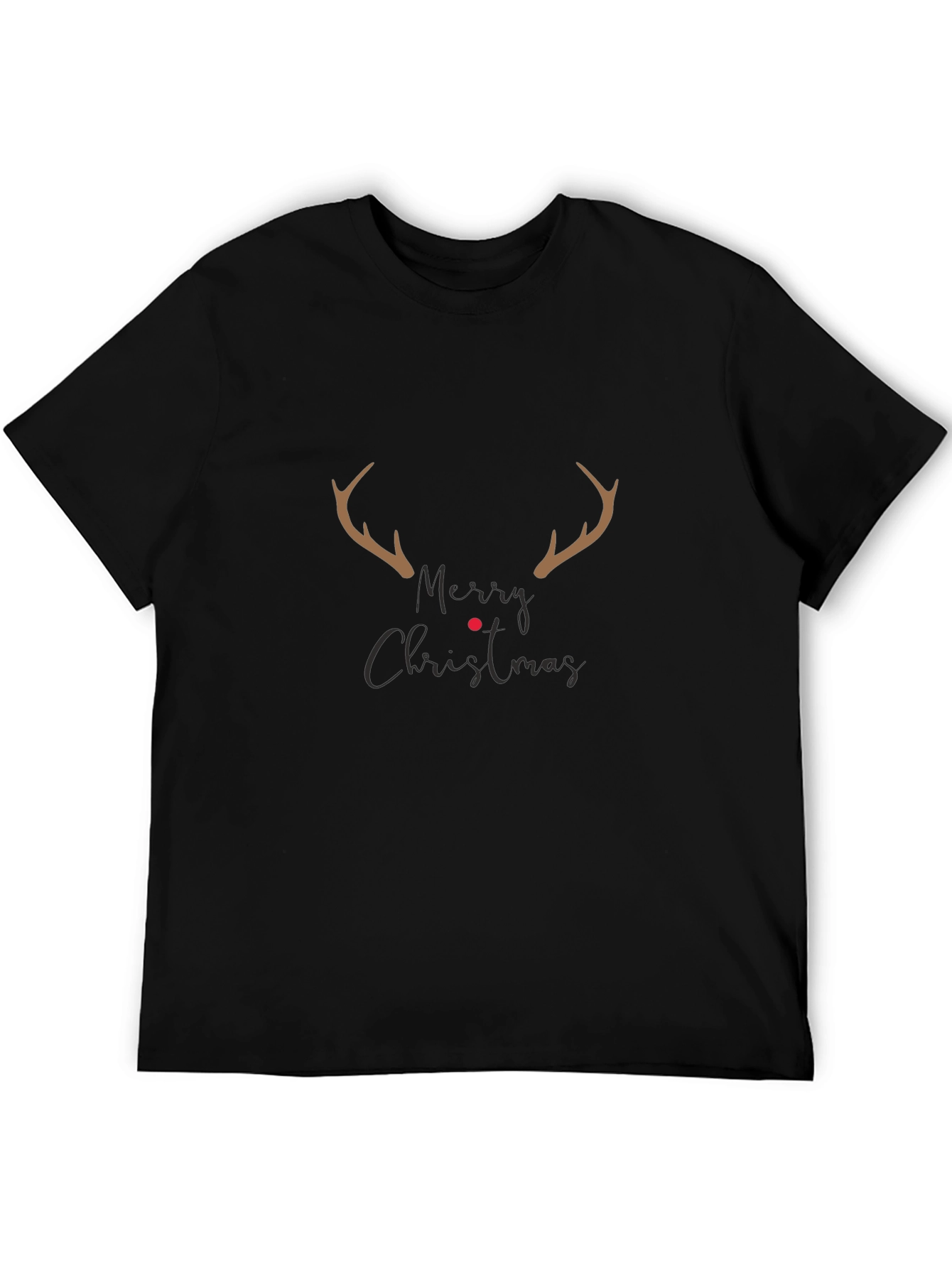 Merry Christmas Reindeer Antler T-Shirt